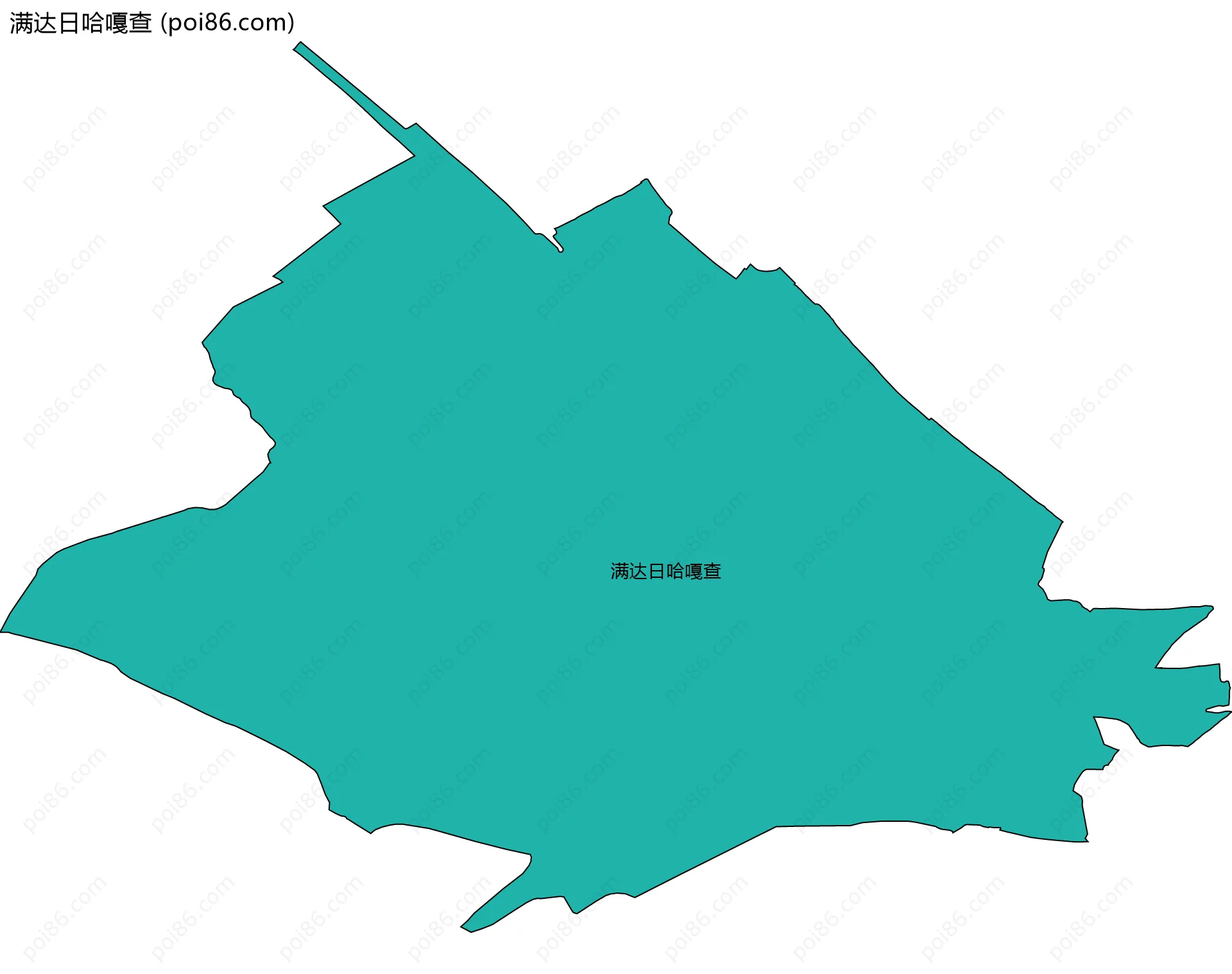 满达日哈嘎查边界地图
