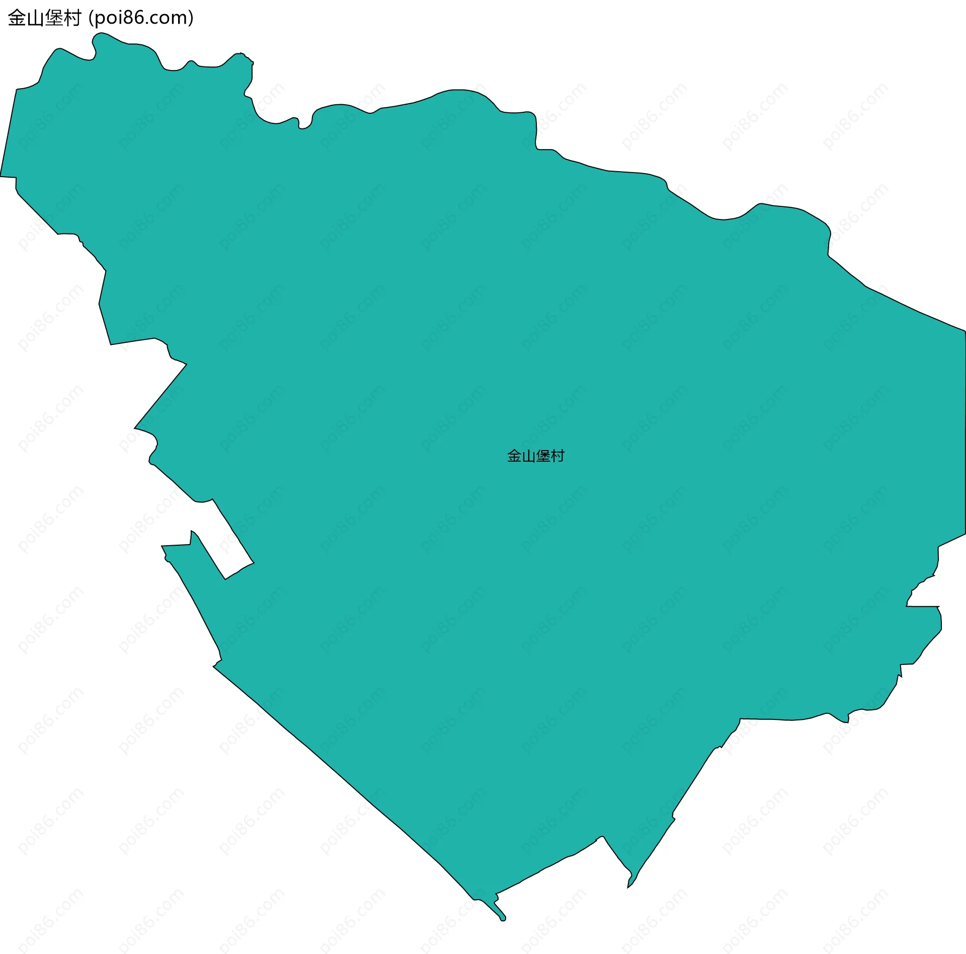 金山堡村边界地图