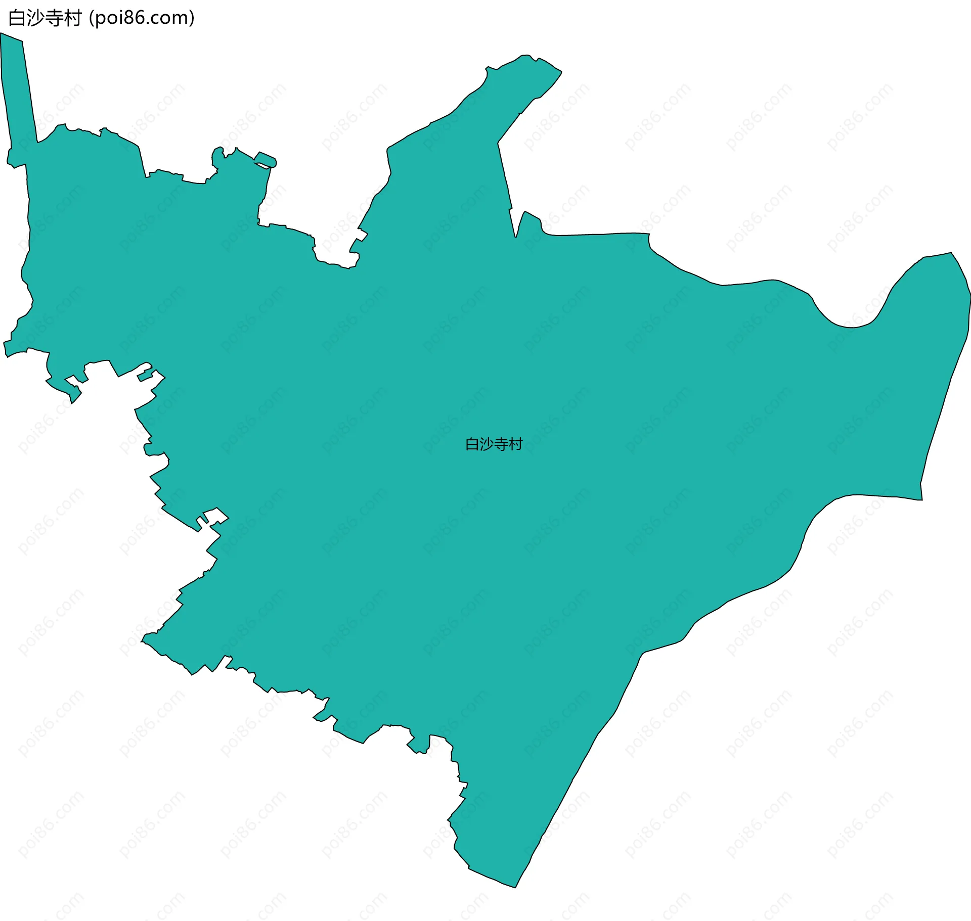 白沙寺村边界地图