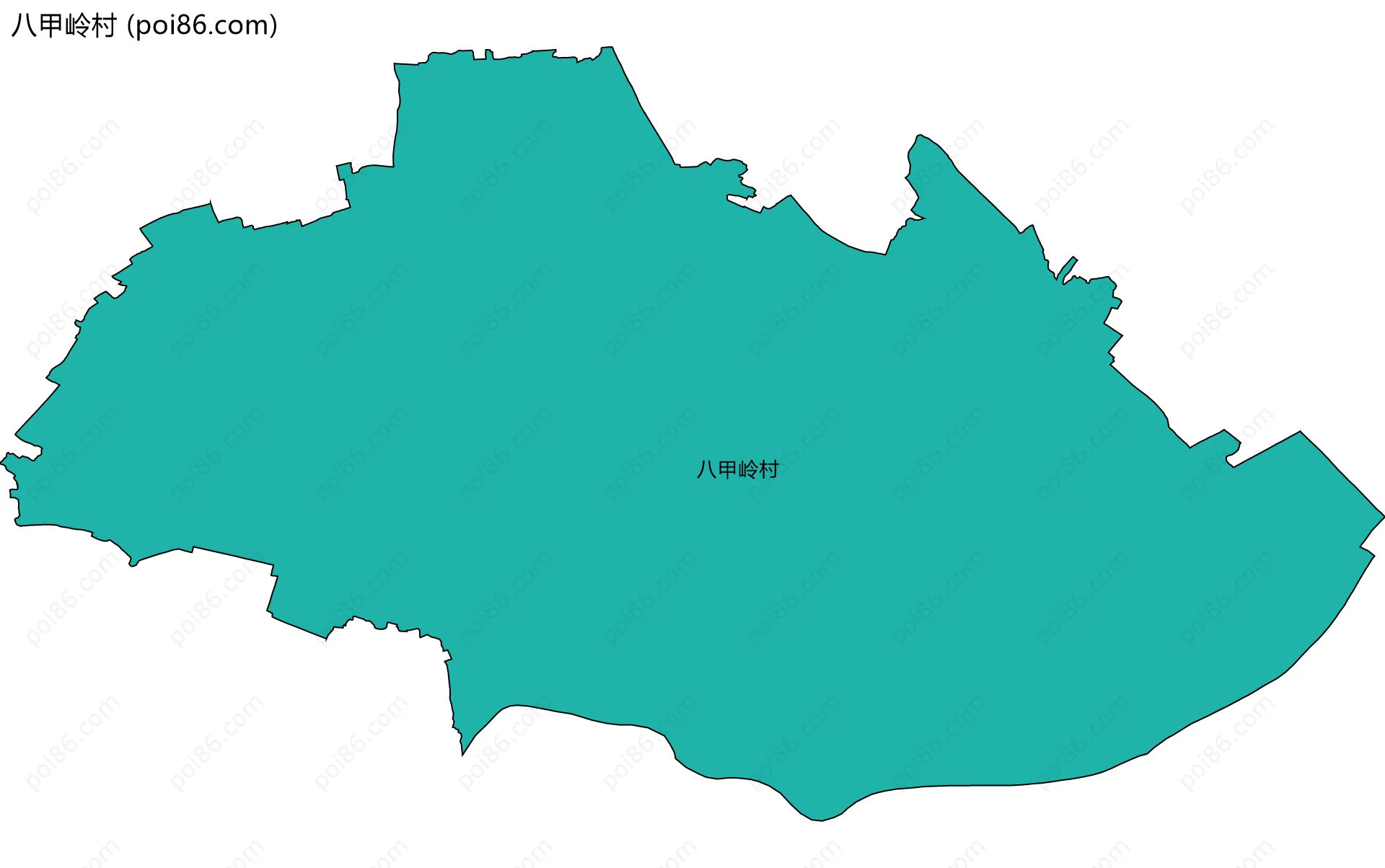 八甲岭村边界地图