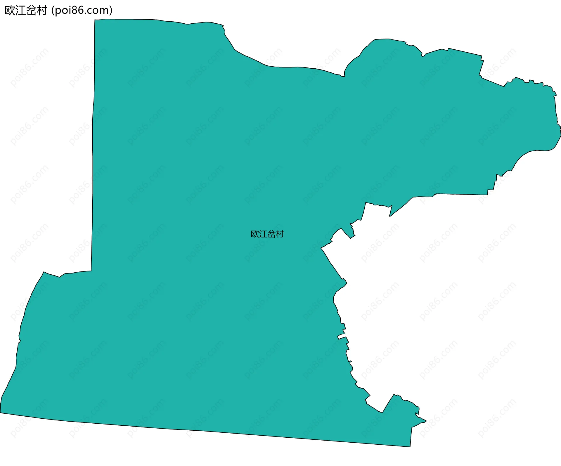 欧江岔村边界地图