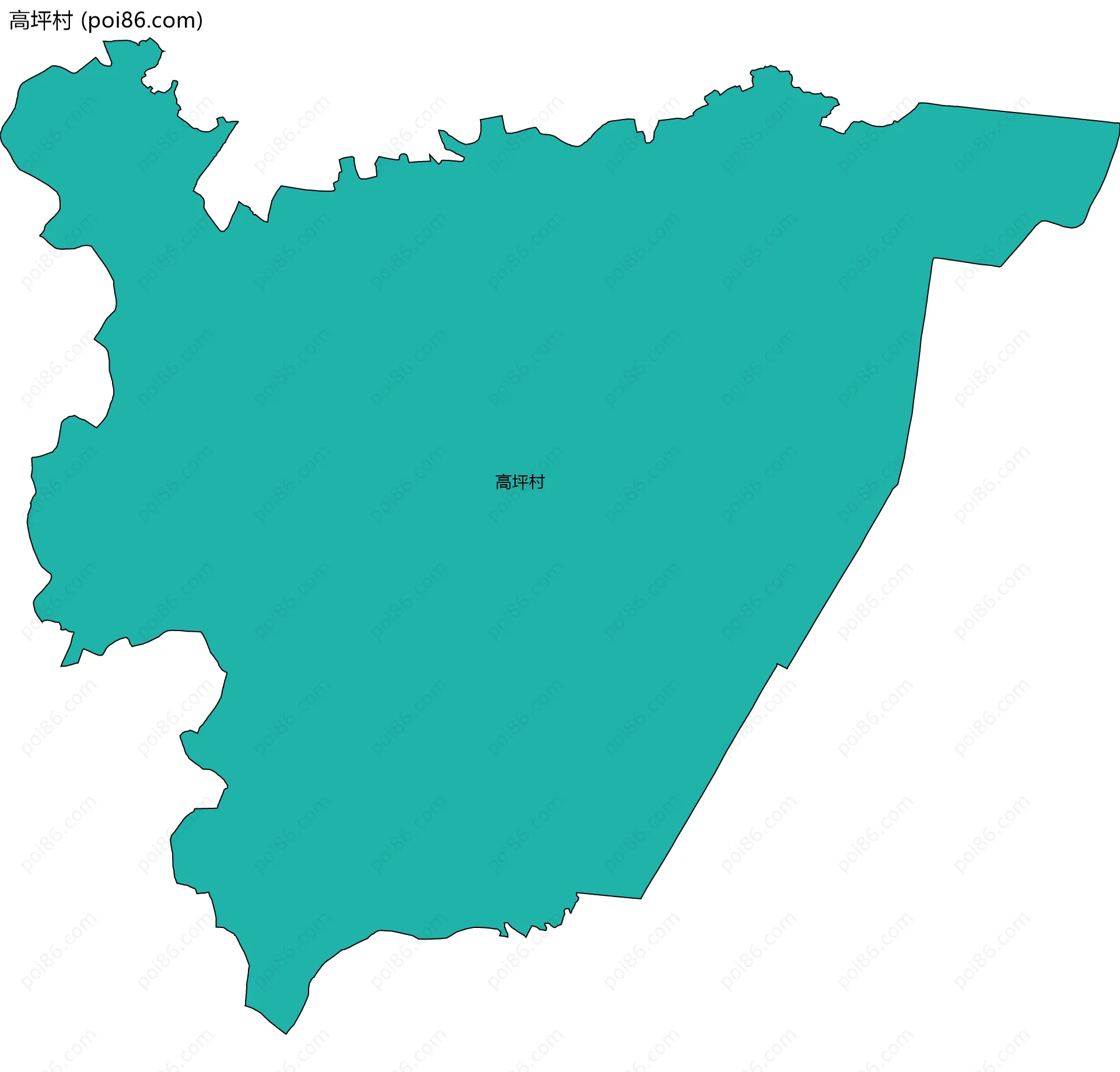 高坪村边界地图