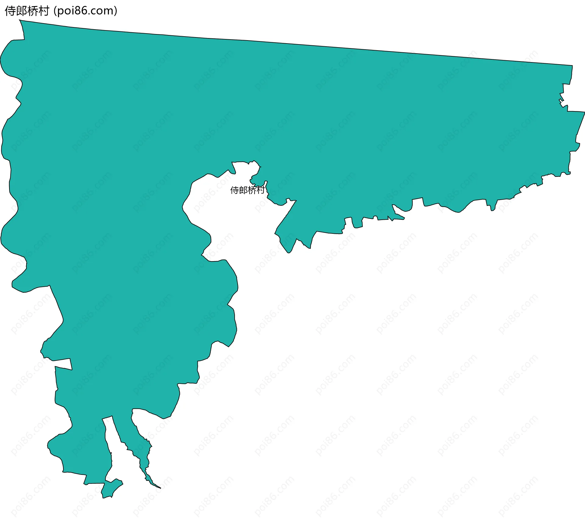 侍郎桥村边界地图