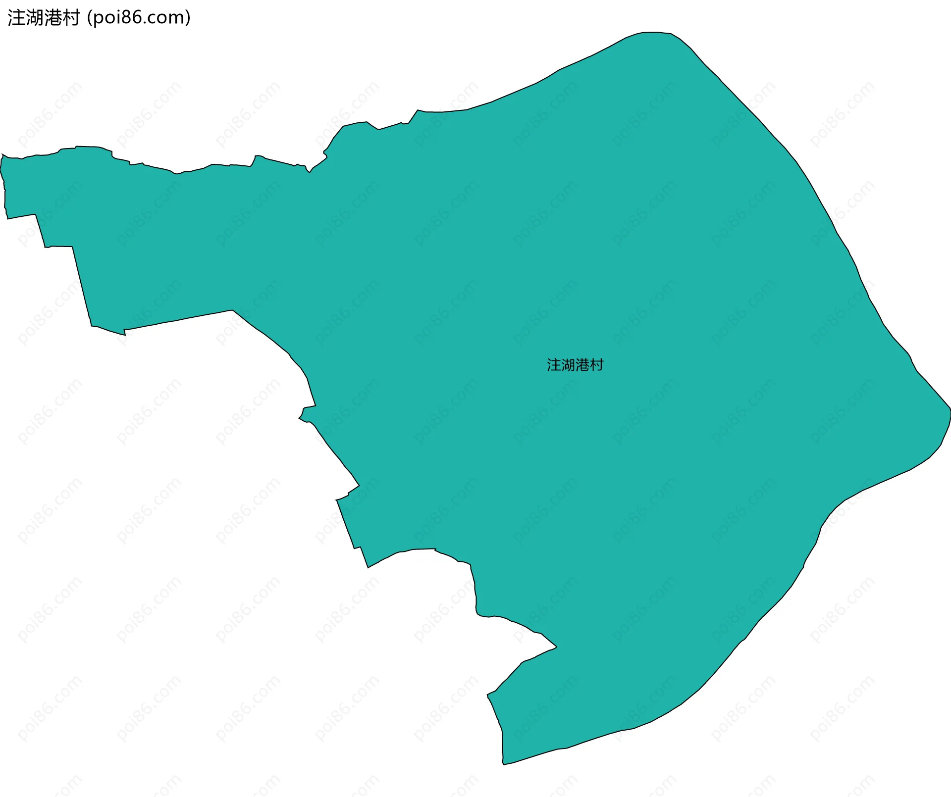 注湖港村边界地图