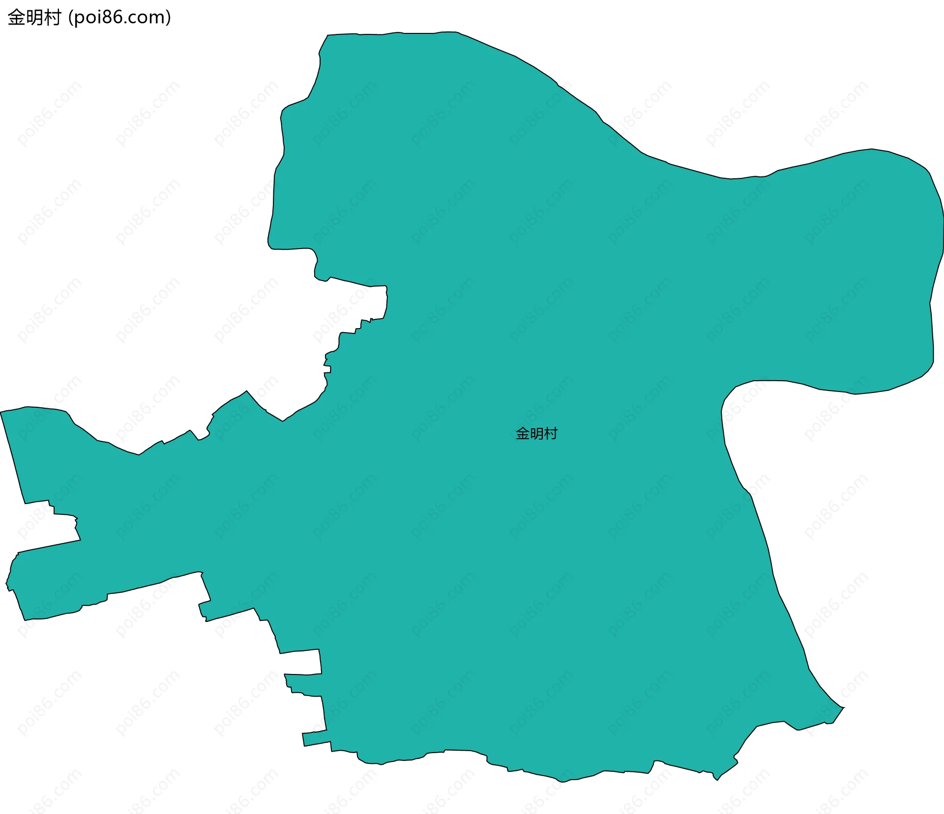 金明村边界地图