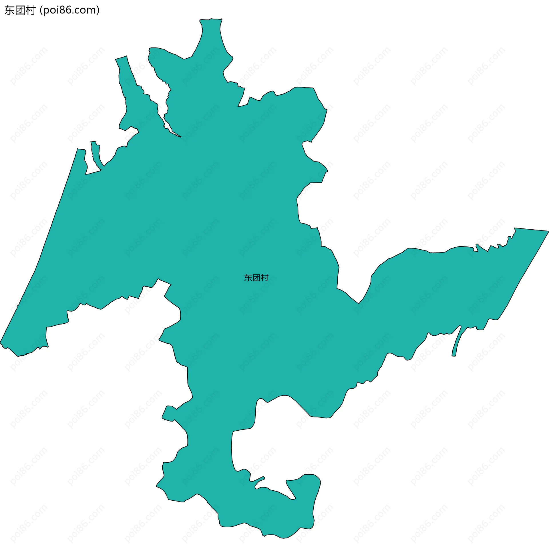 东团村边界地图
