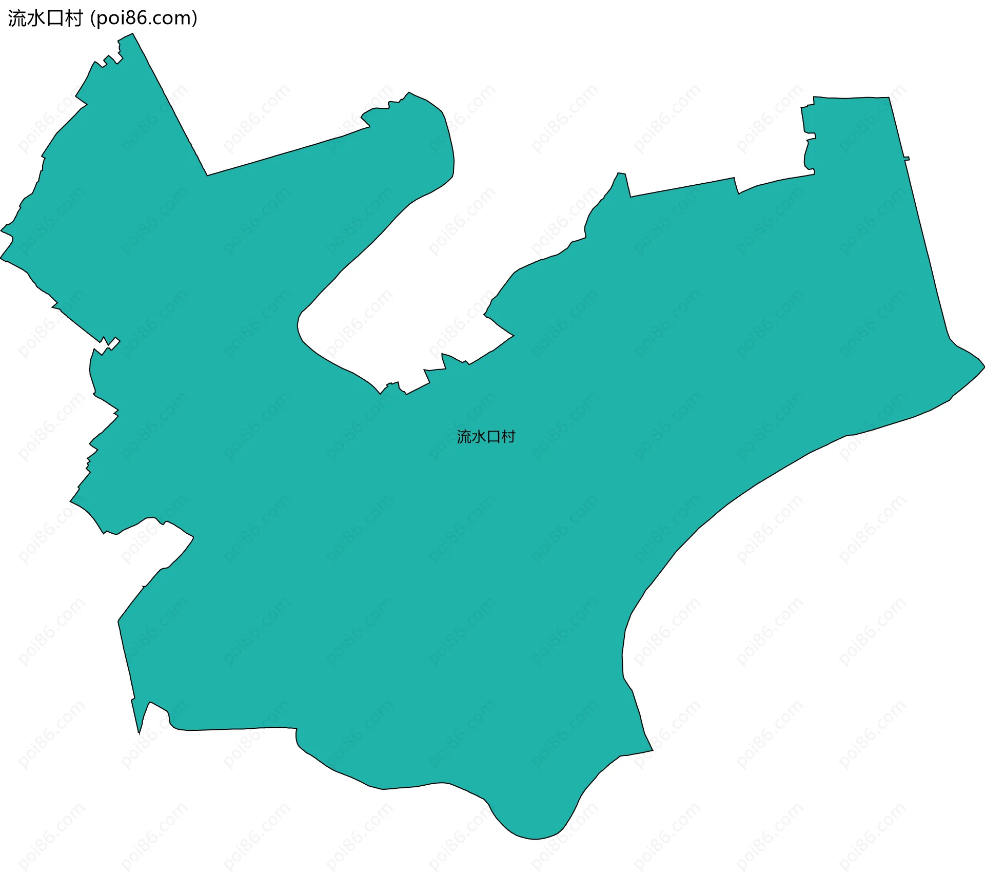流水口村边界地图