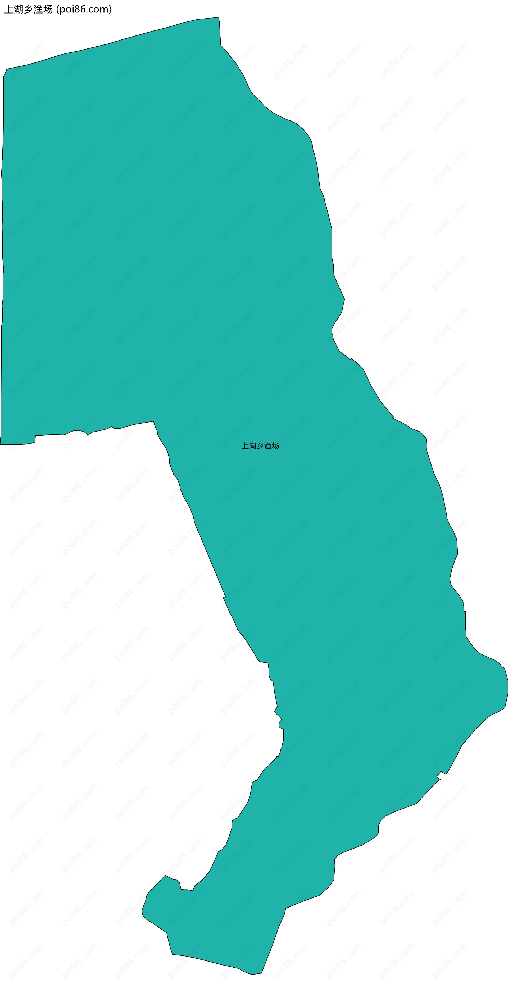 上湖乡渔场边界地图