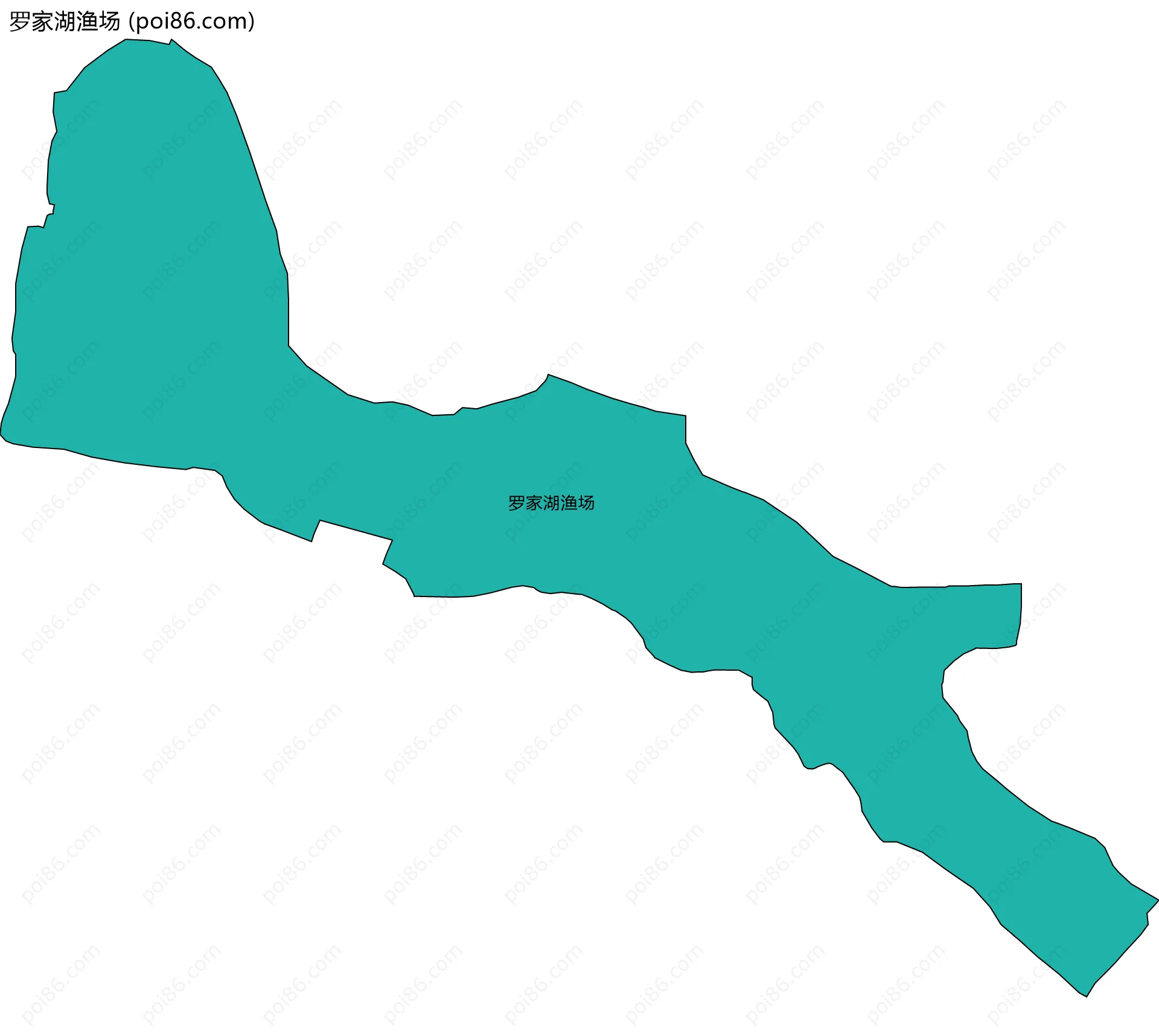 罗家湖渔场边界地图