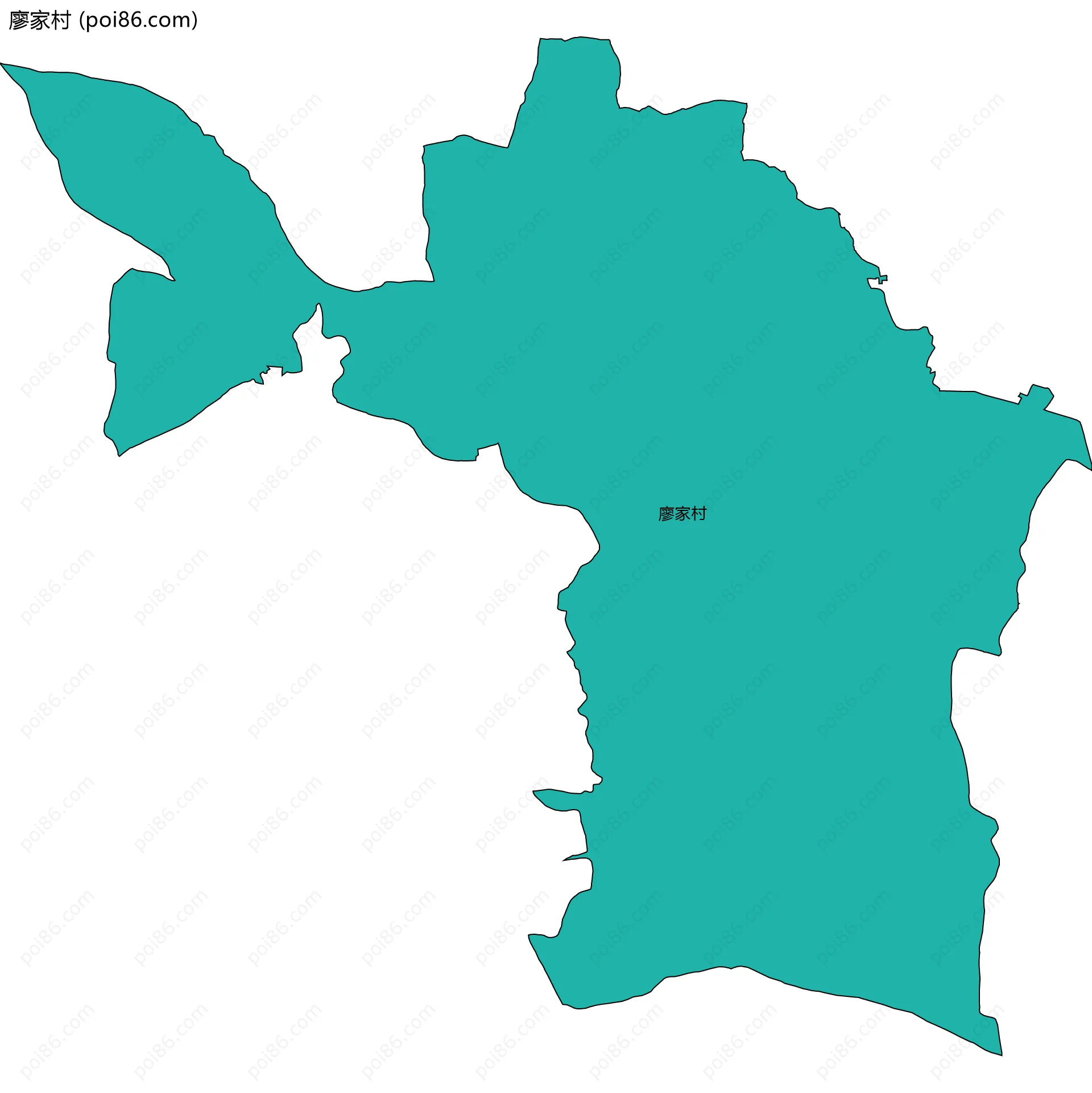 廖家村边界地图