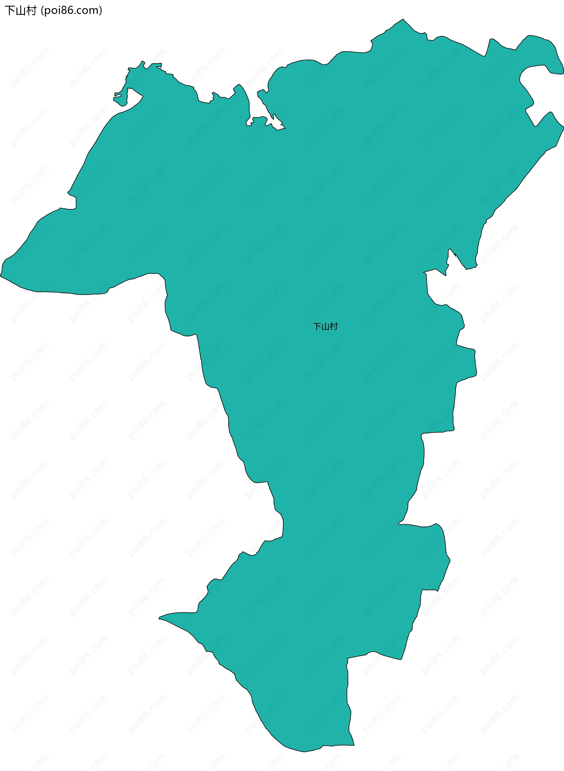 下山村边界地图