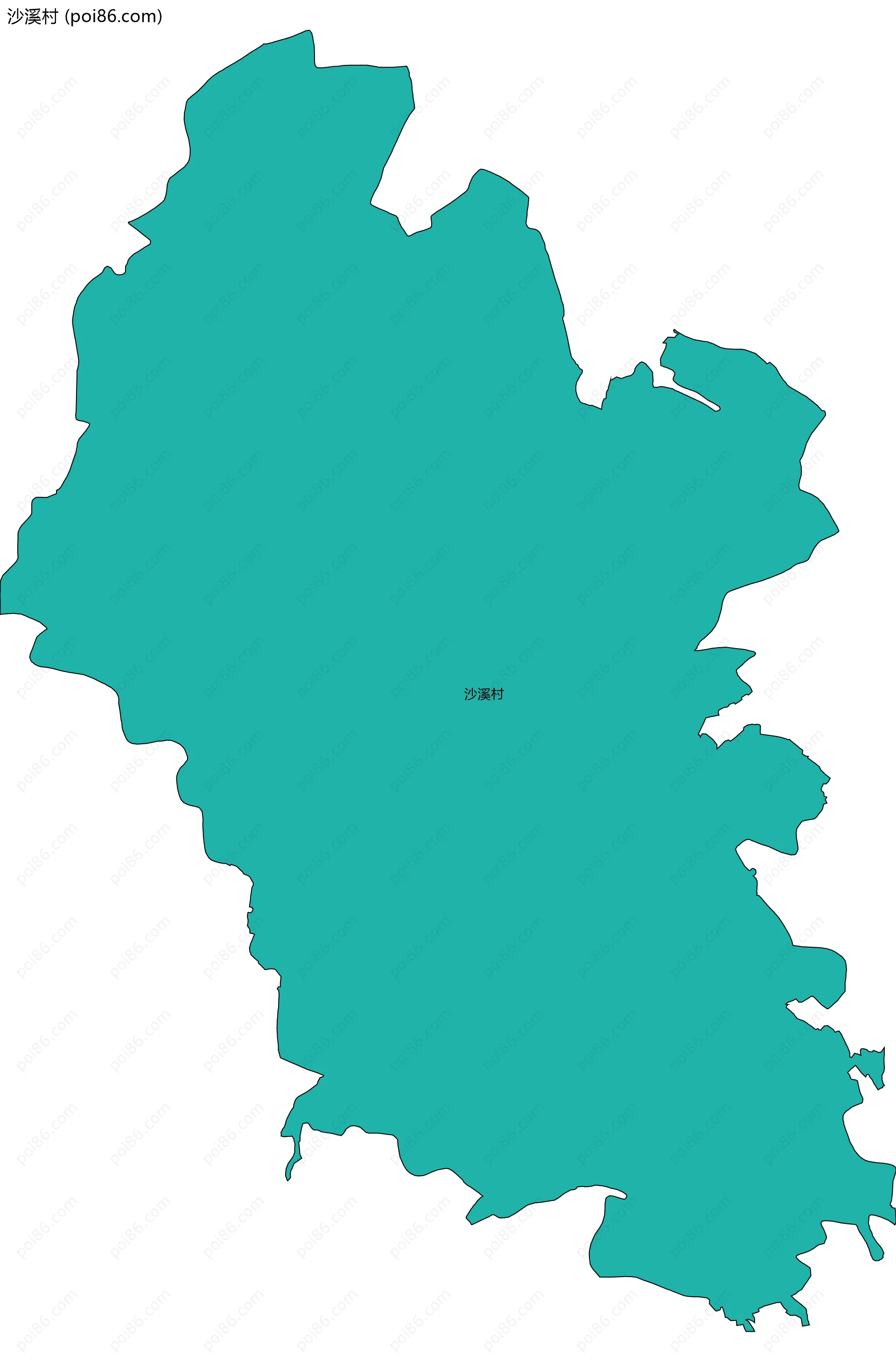 沙溪村边界地图