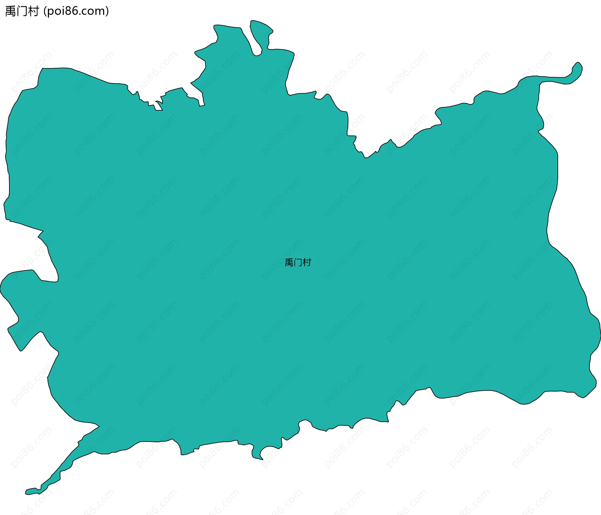 禹门村边界地图