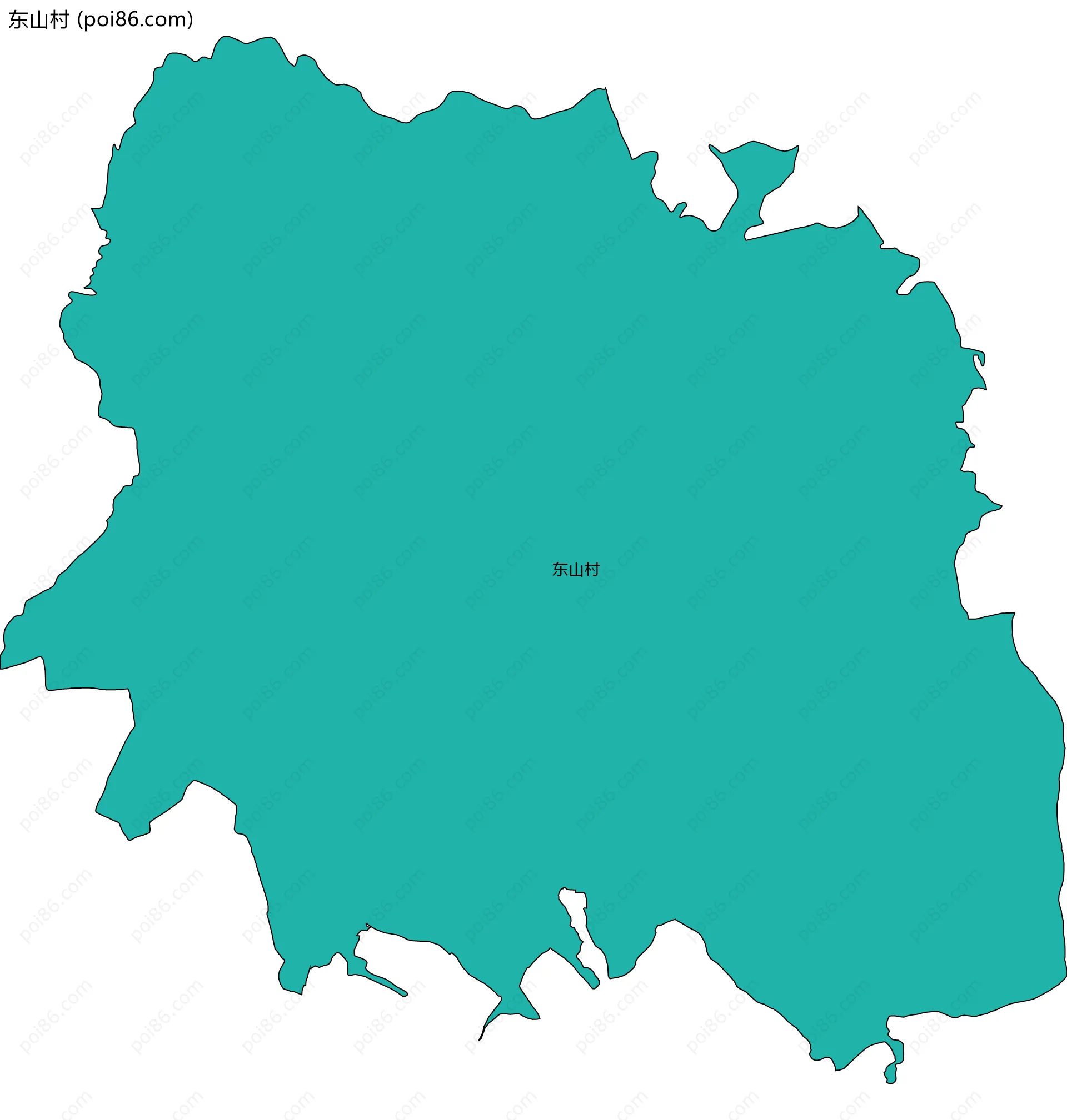 东山村边界地图