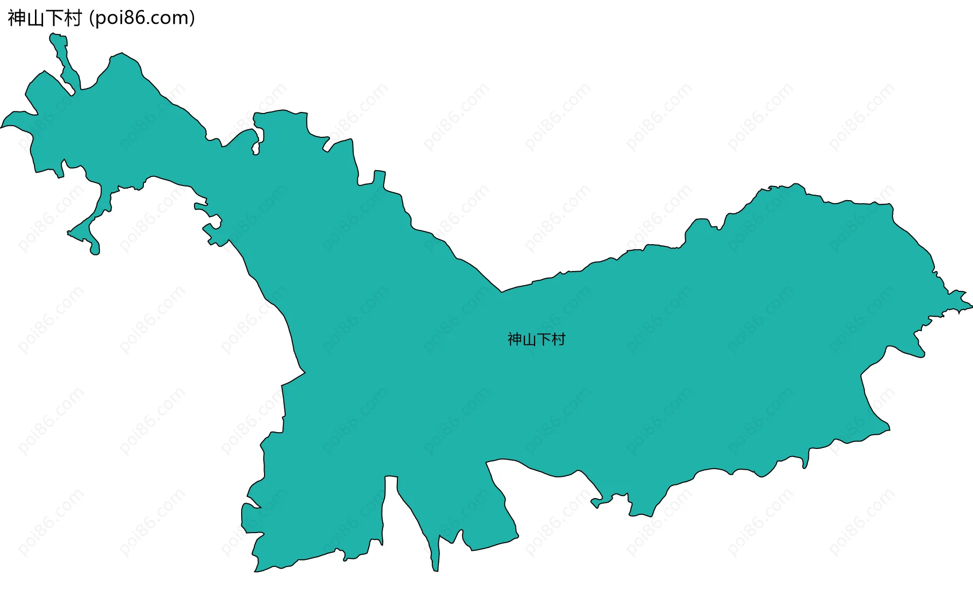 神山下村边界地图