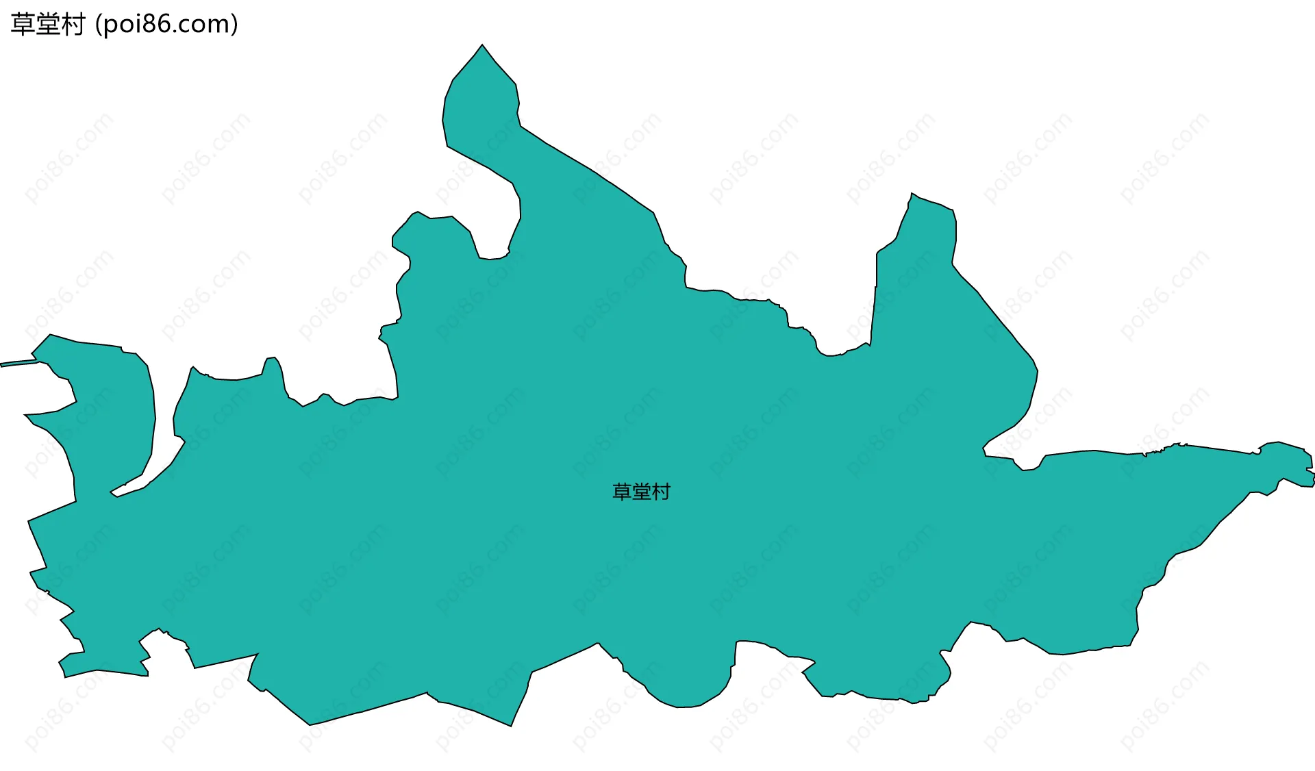 草堂村边界地图