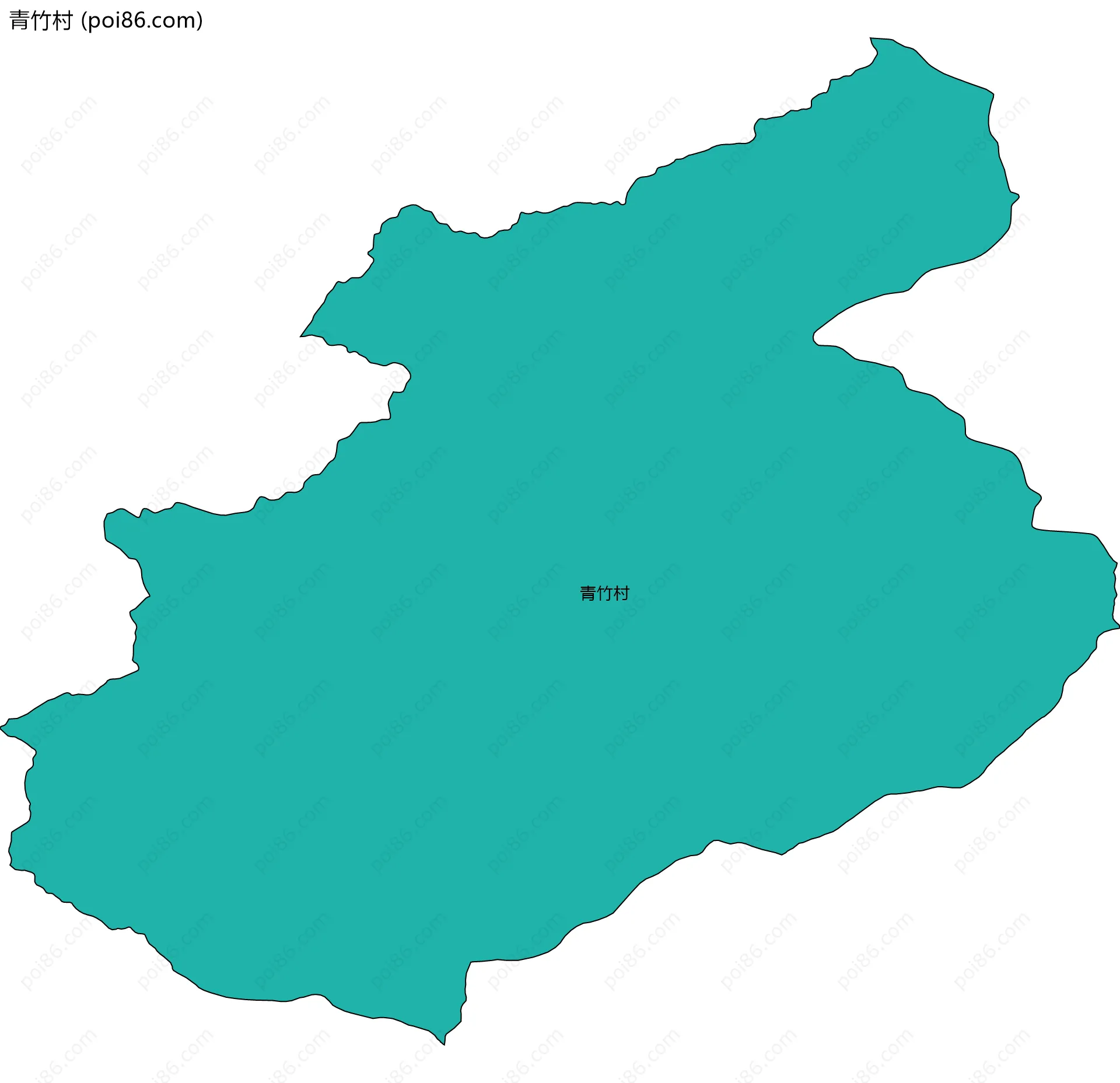 青竹村边界地图