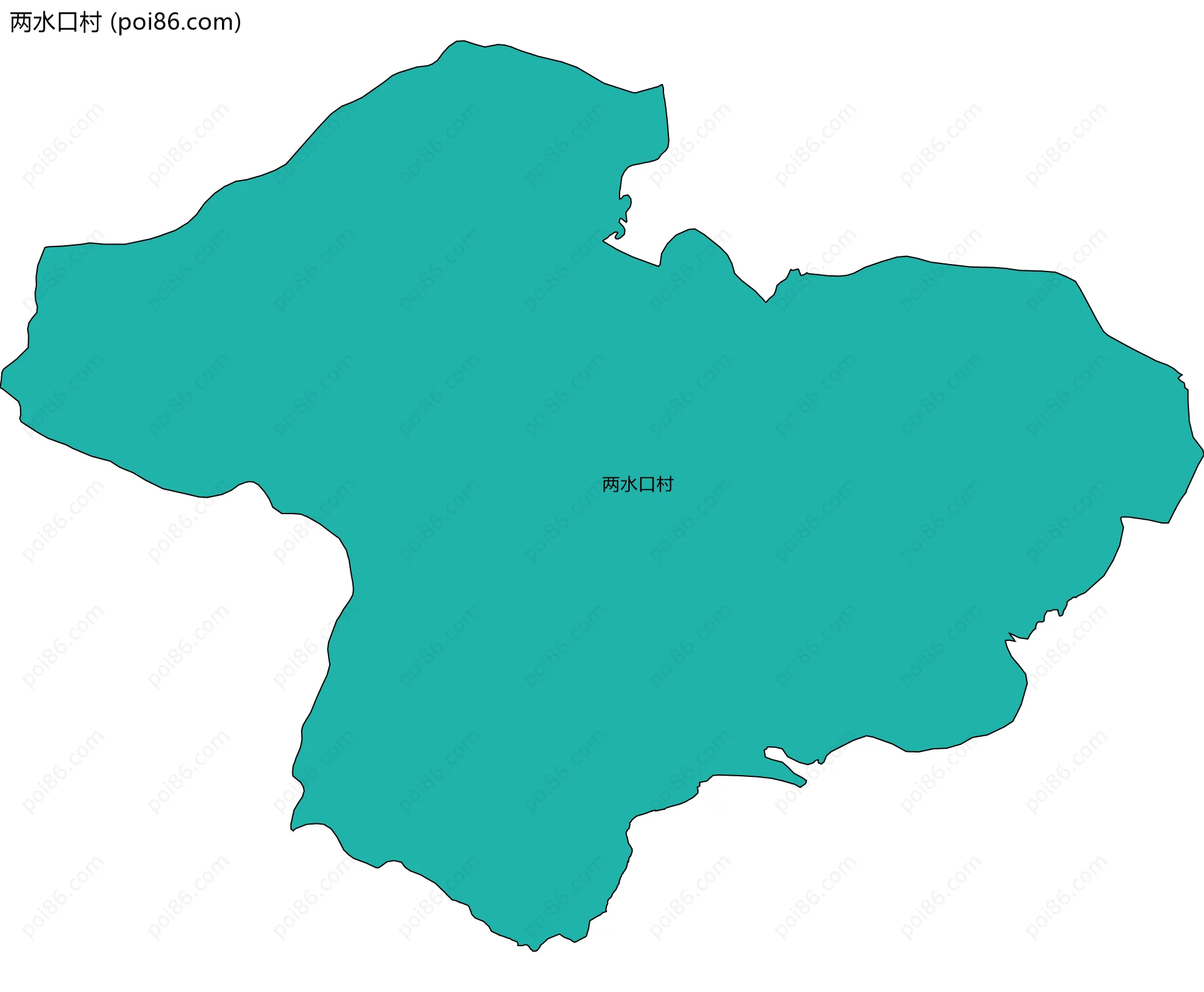 两水口村边界地图