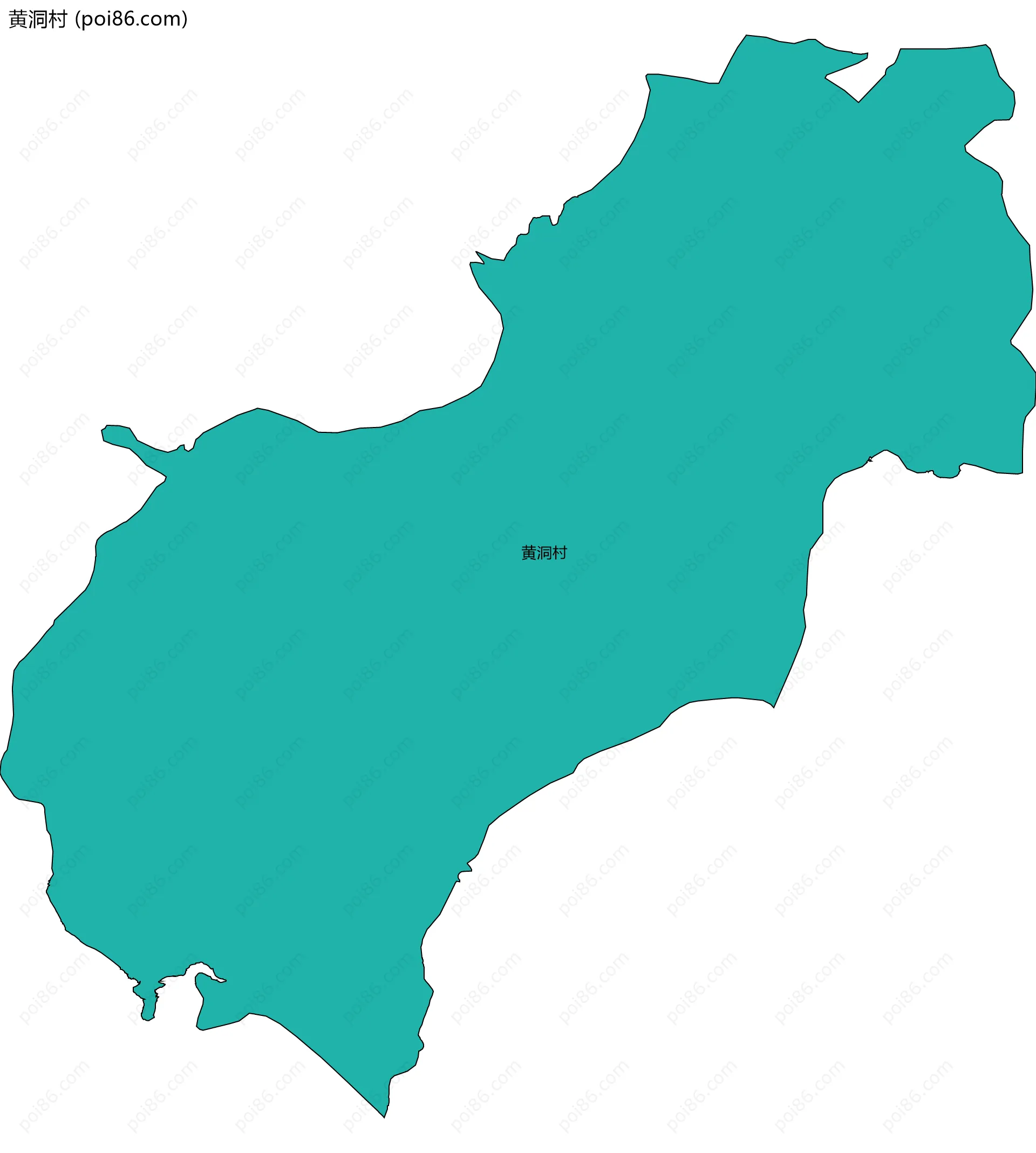 黄洞村边界地图
