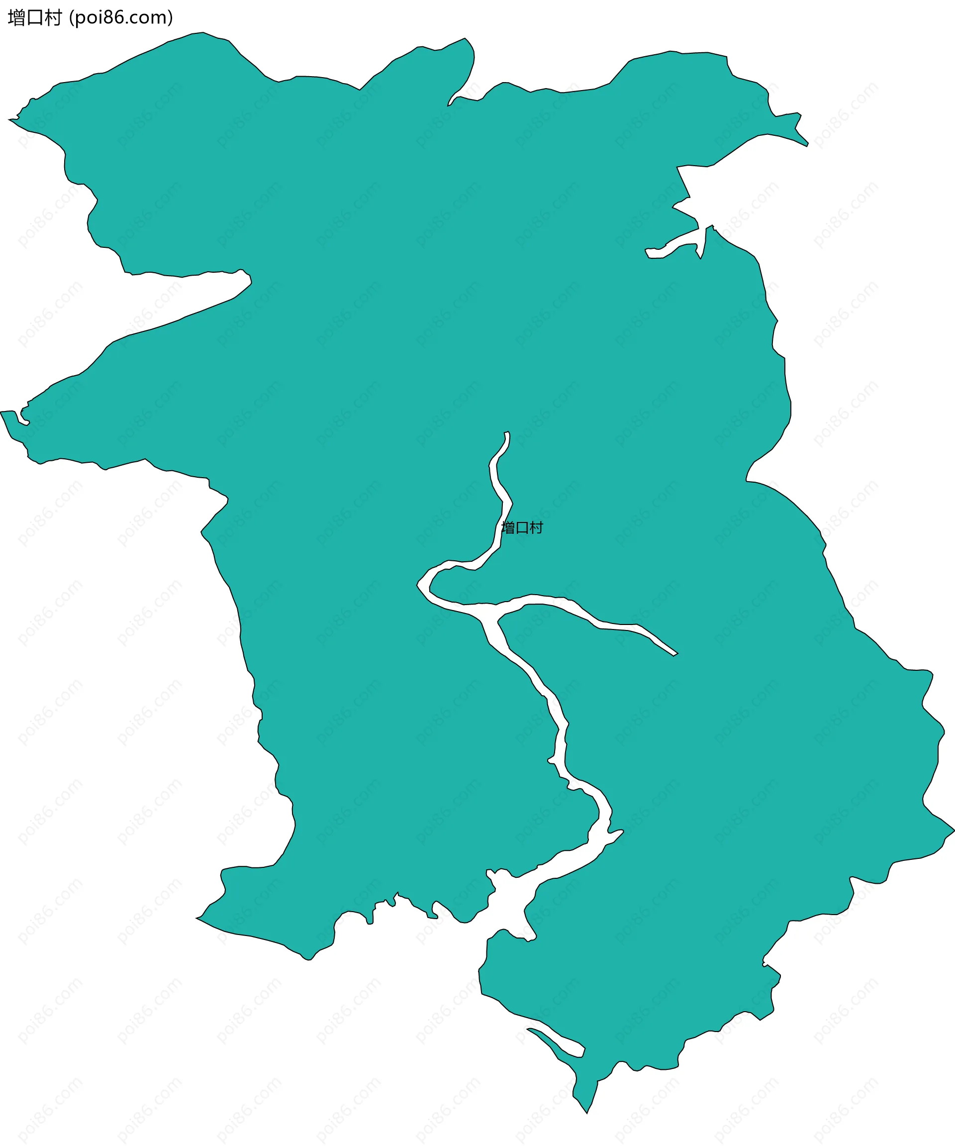 增口村边界地图