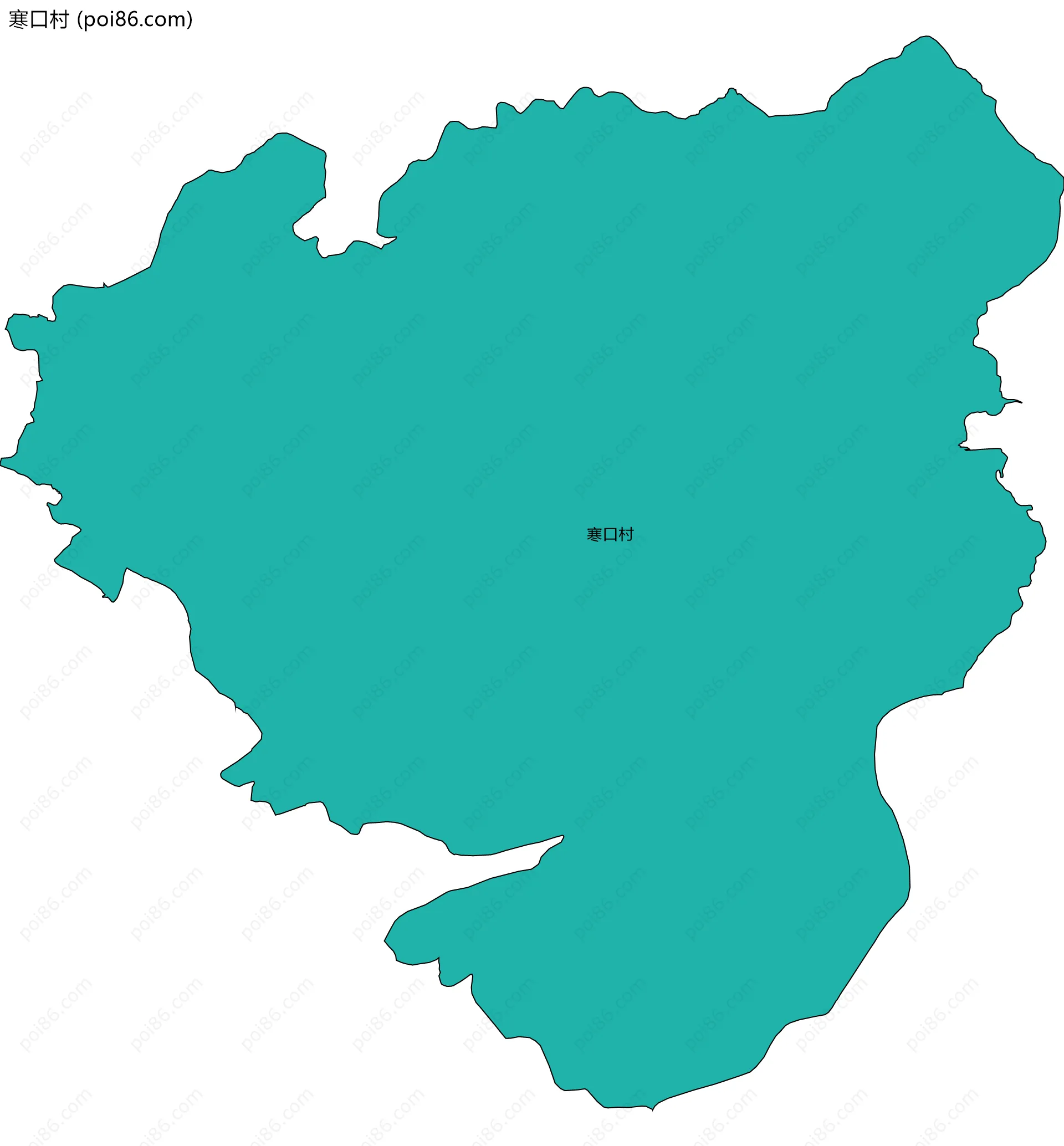 寒口村边界地图