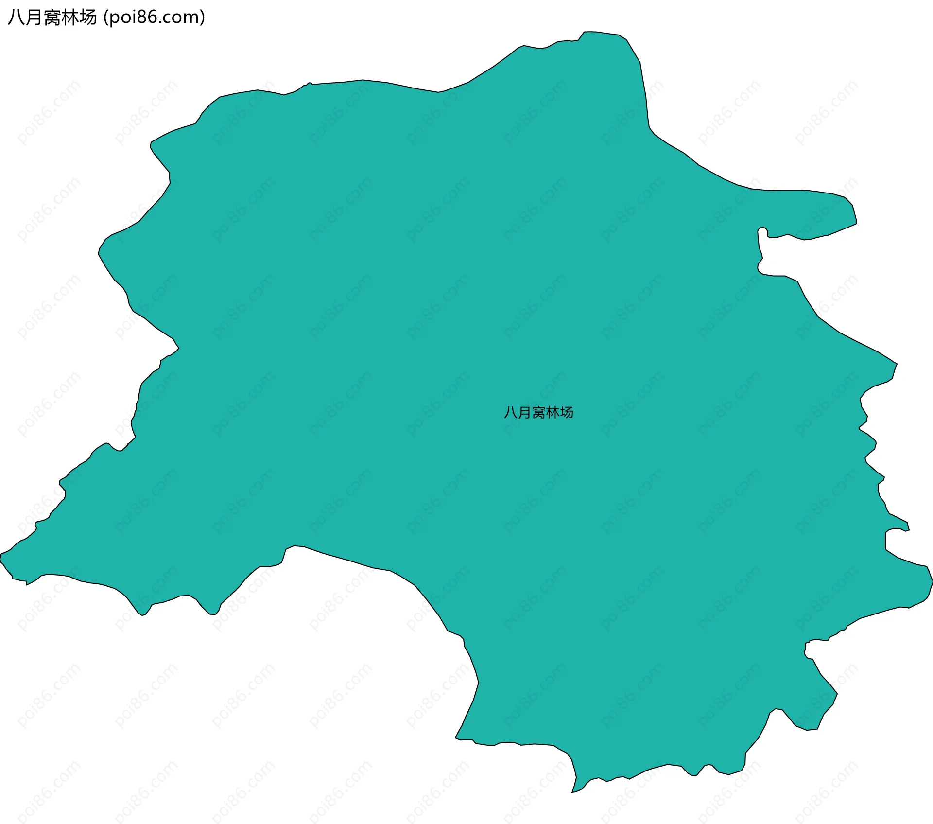 八月窝林场边界地图