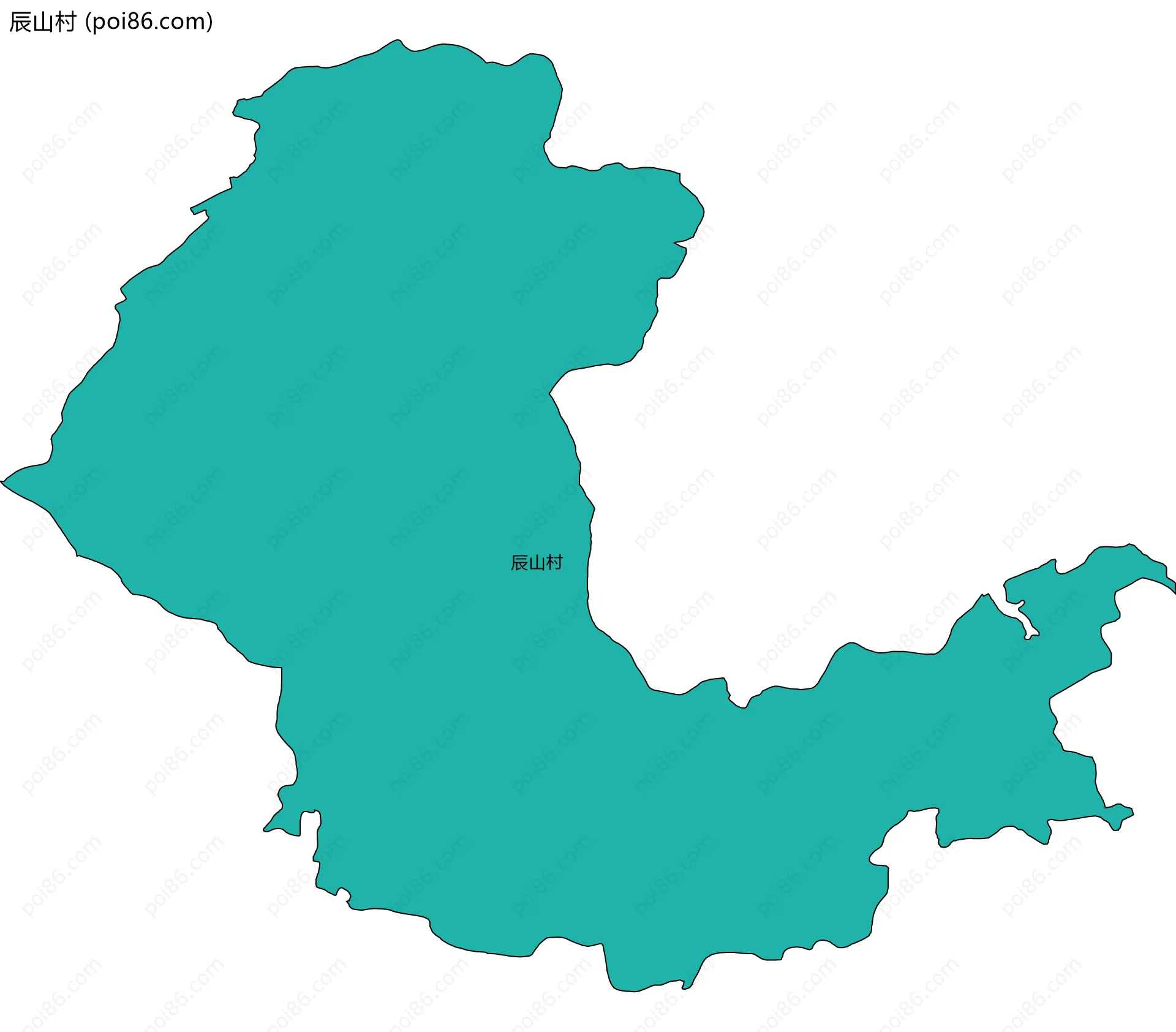 辰山村边界地图