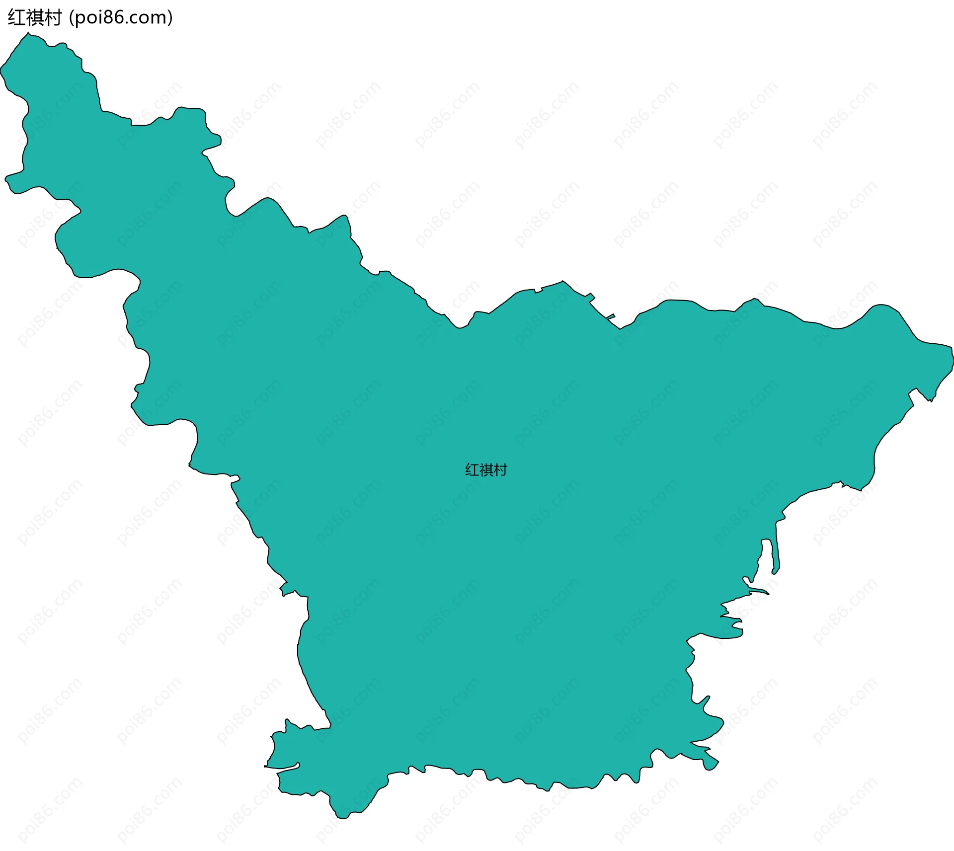 红祺村边界地图