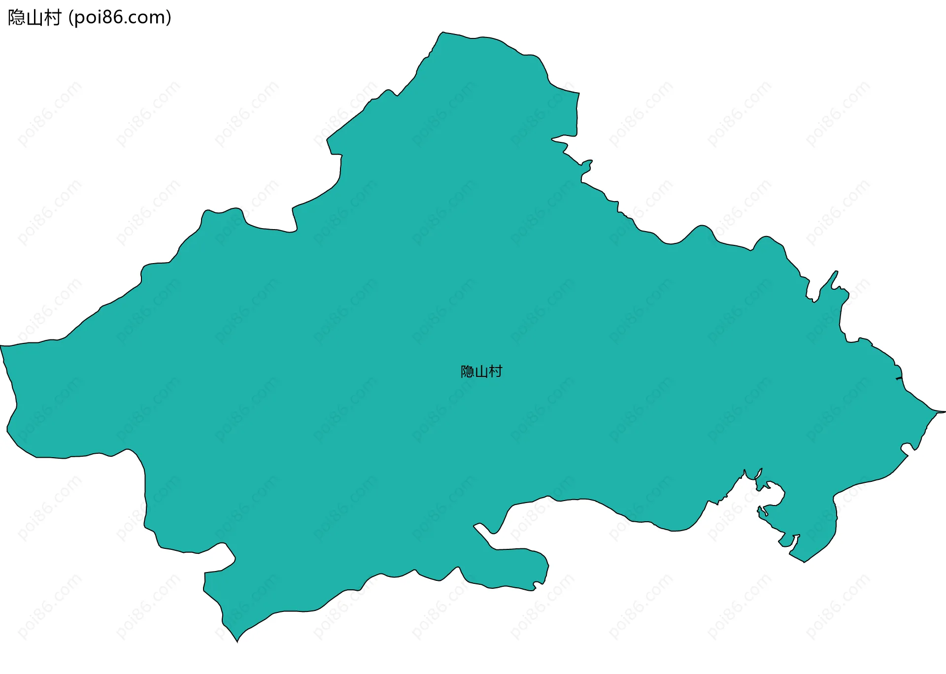隐山村边界地图