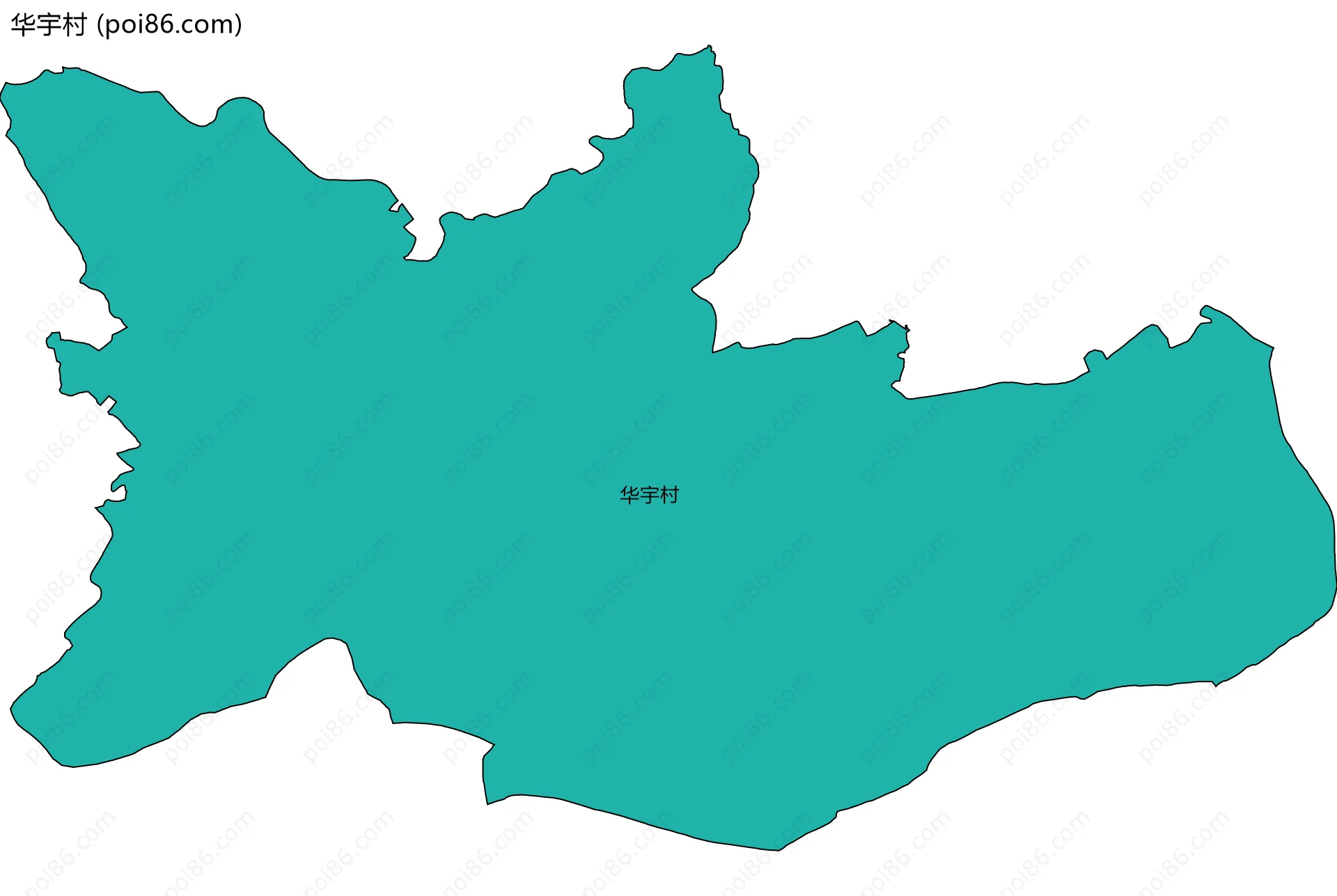 华宇村边界地图