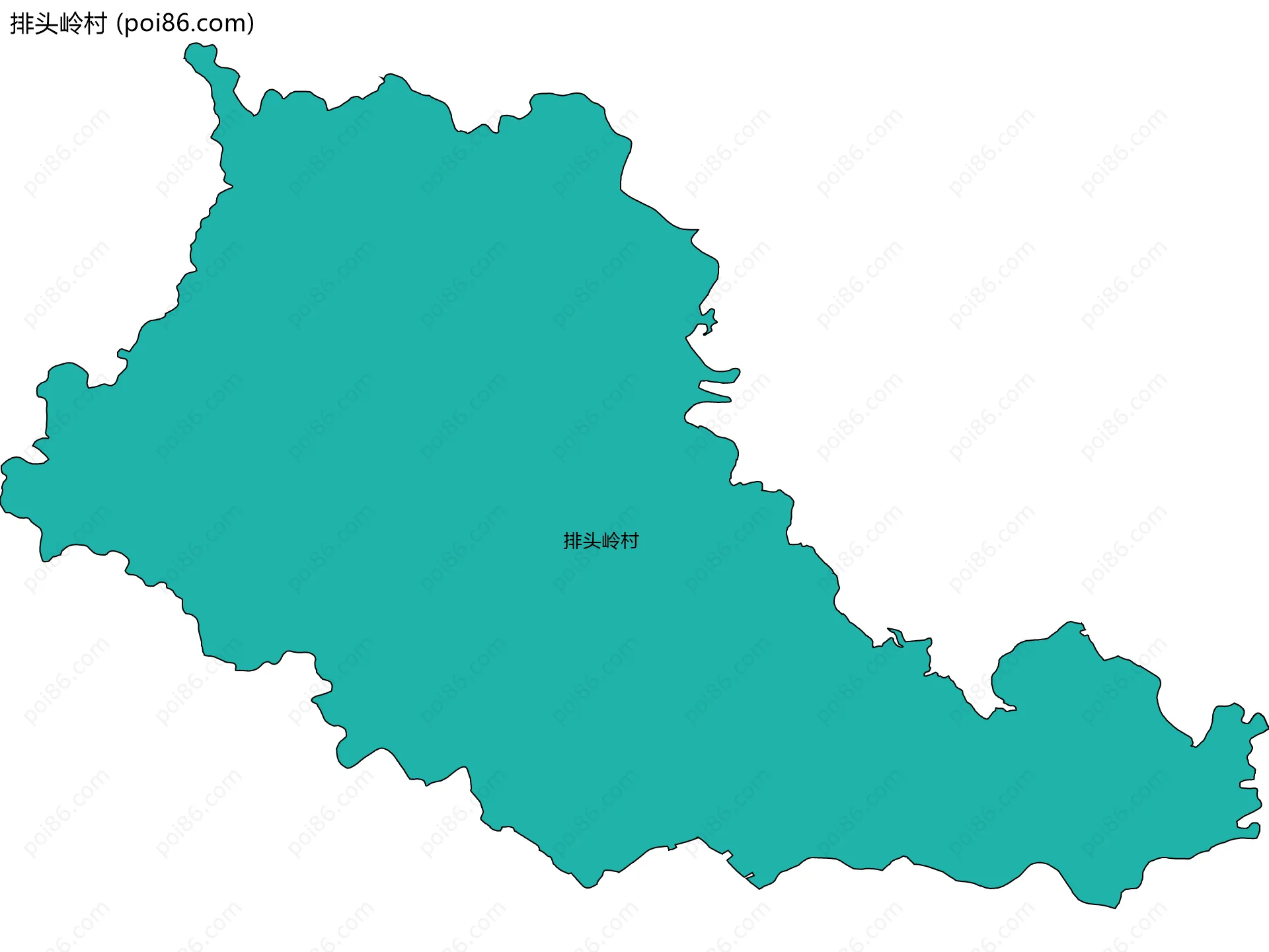 排头岭村边界地图