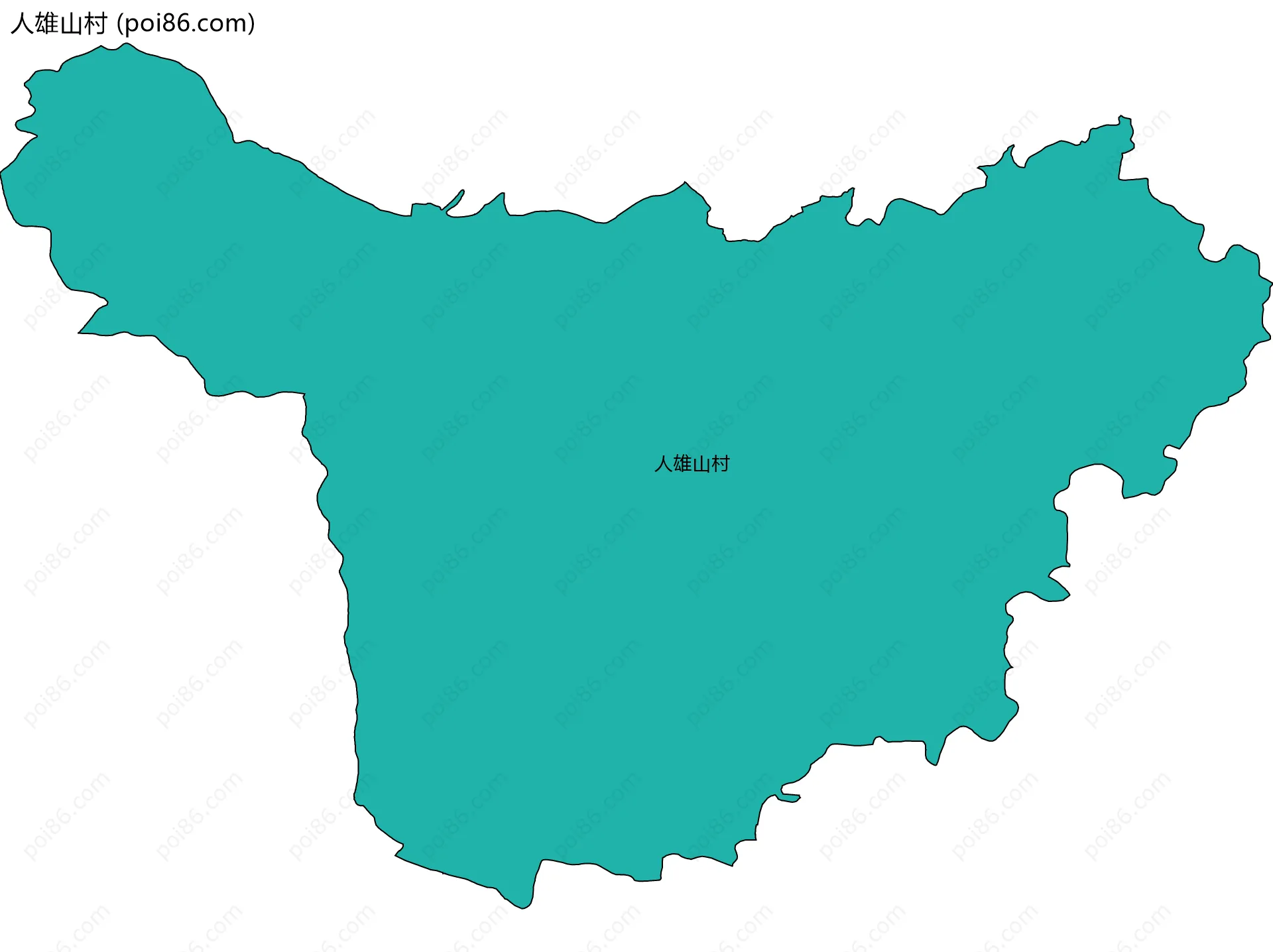 人雄山村边界地图