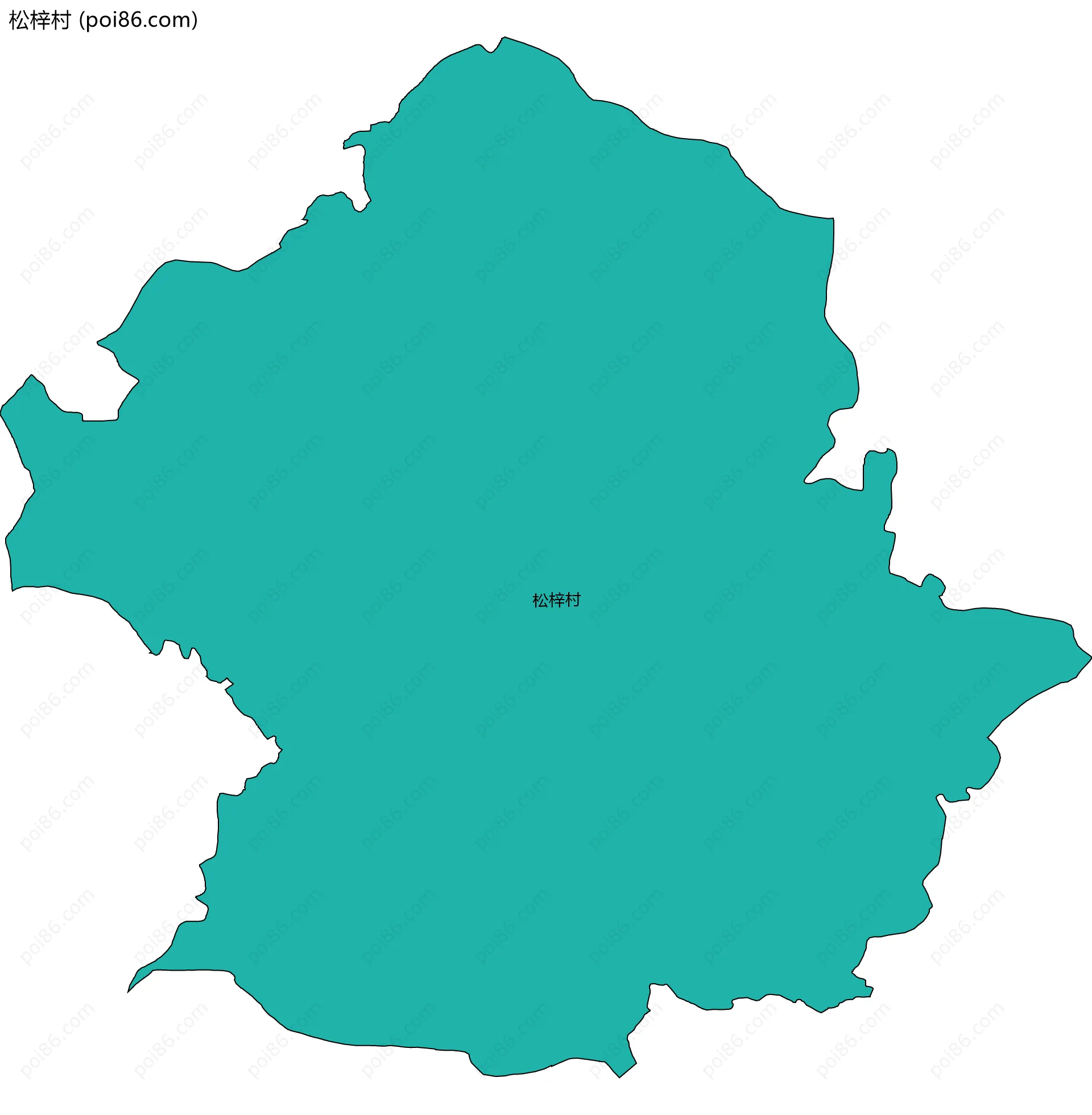 松梓村边界地图