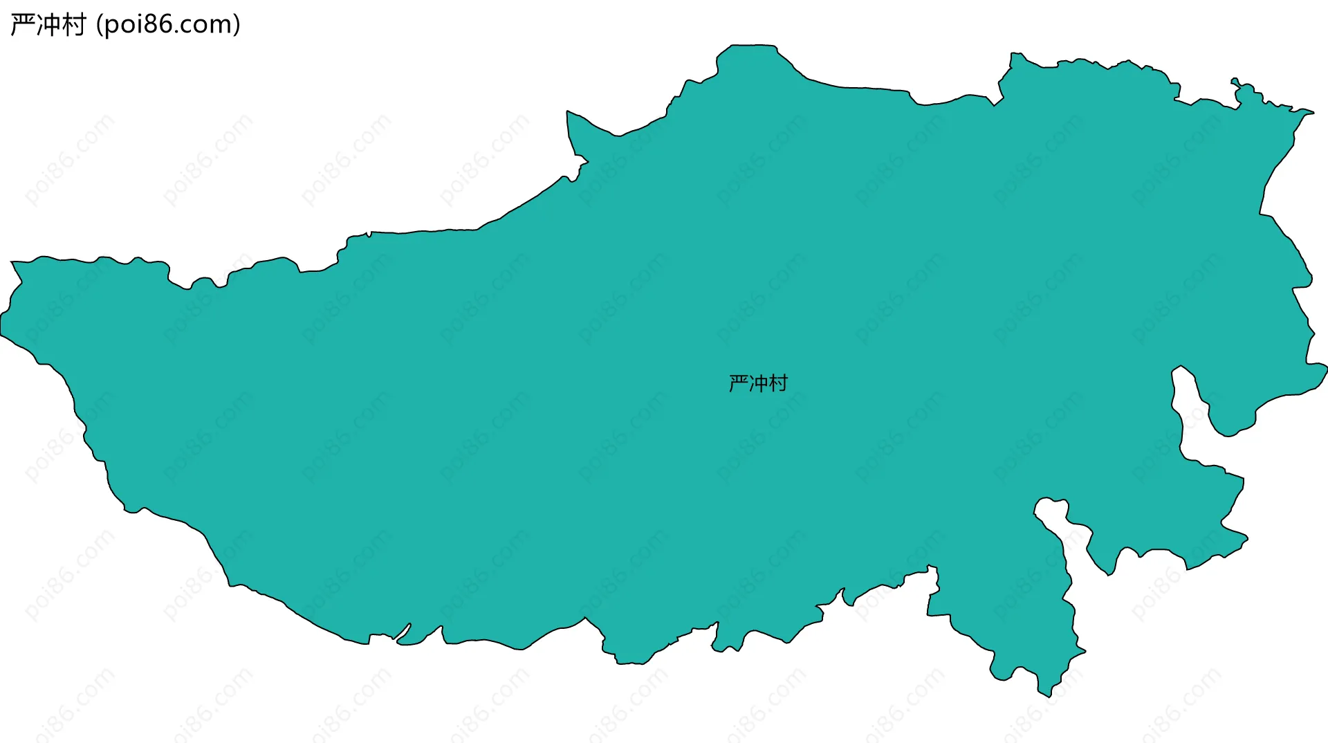 严冲村边界地图