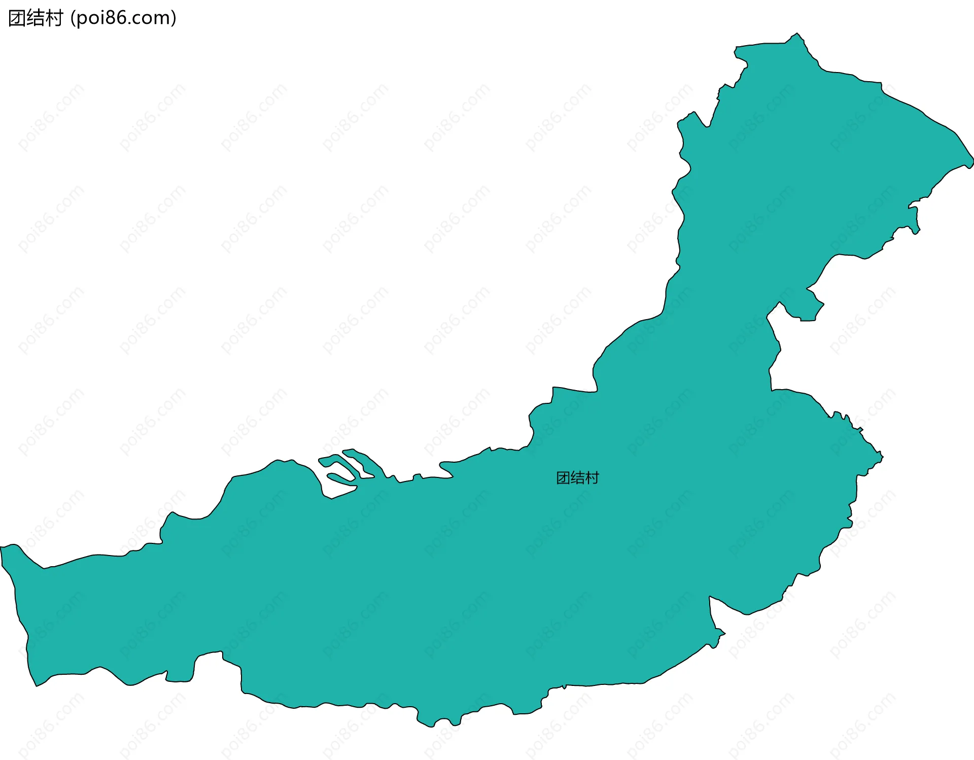 团结村边界地图