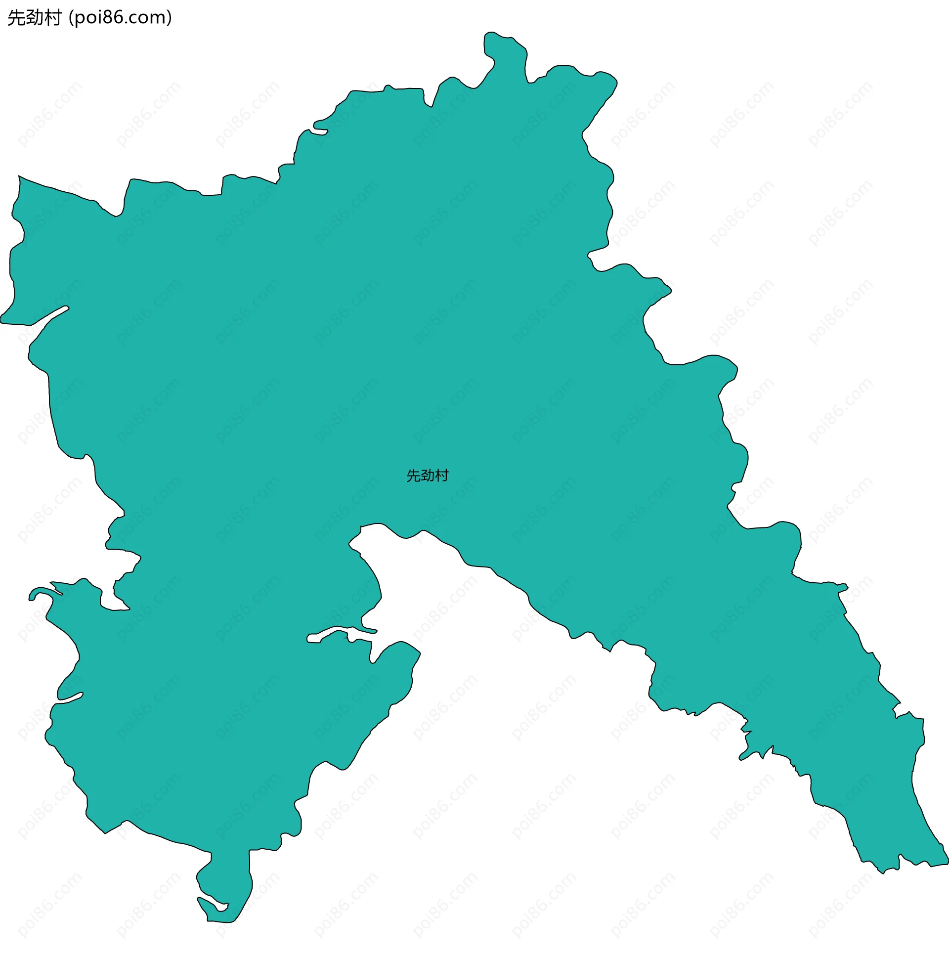 先劲村边界地图
