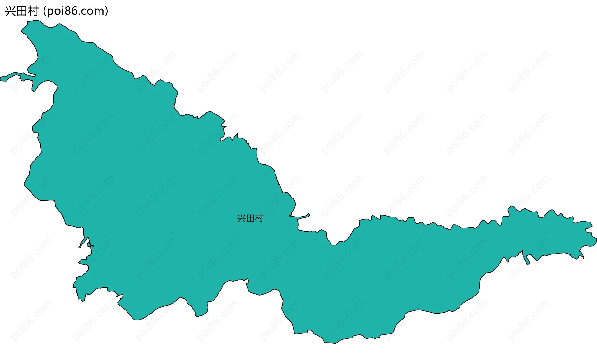 兴田村边界地图