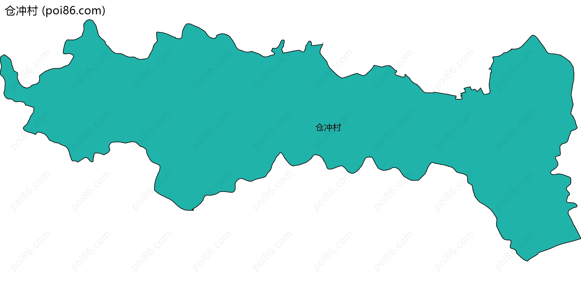 仓冲村边界地图