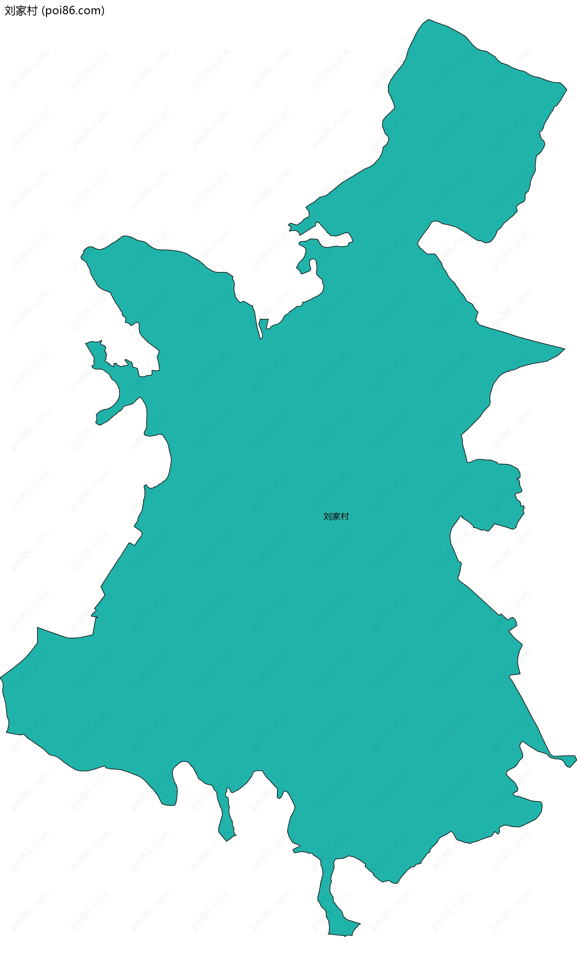 刘家村边界地图