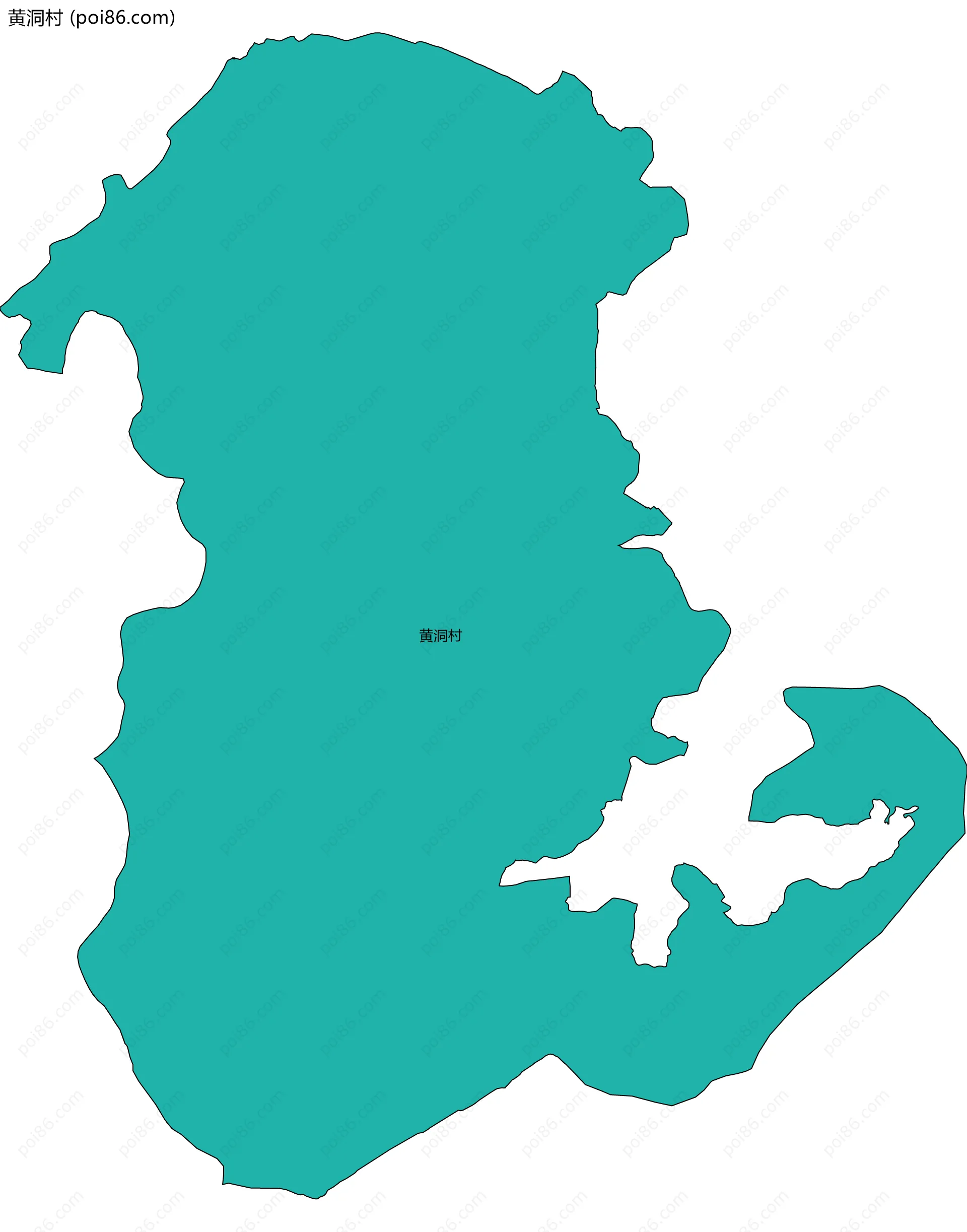 黄洞村边界地图