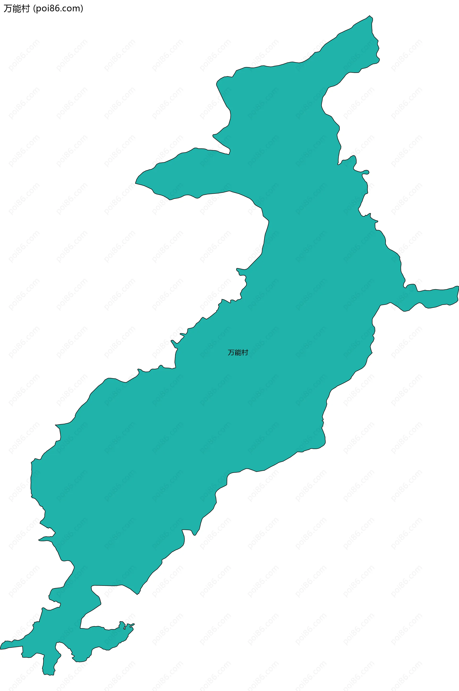 万能村边界地图