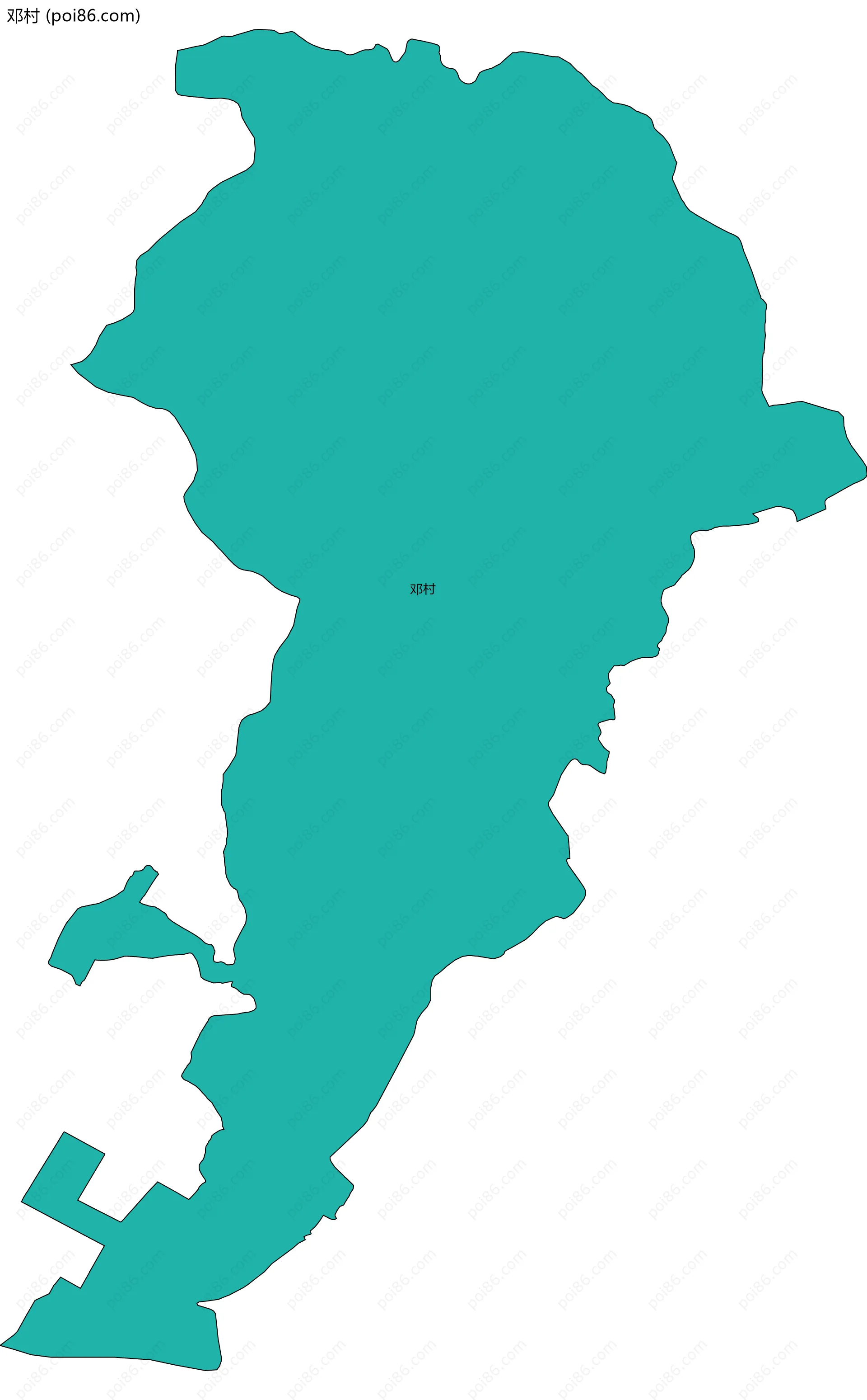 邓村边界地图
