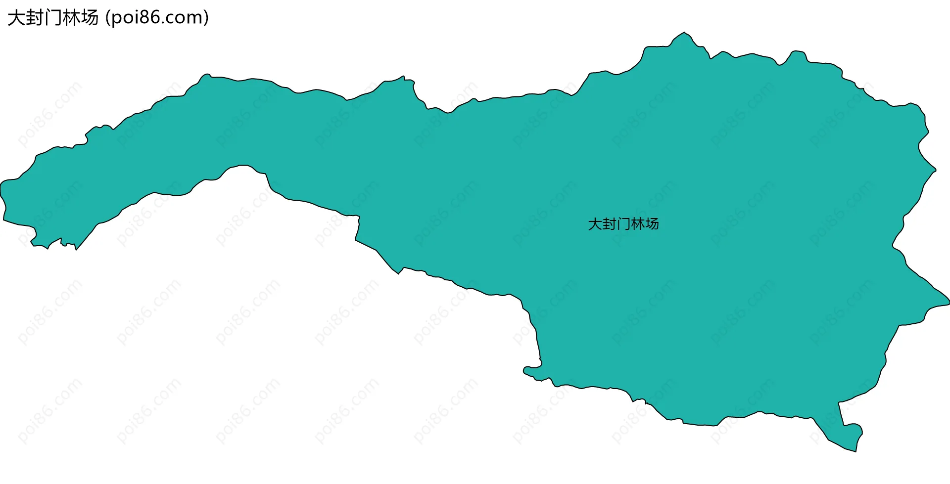 大封门林场边界地图