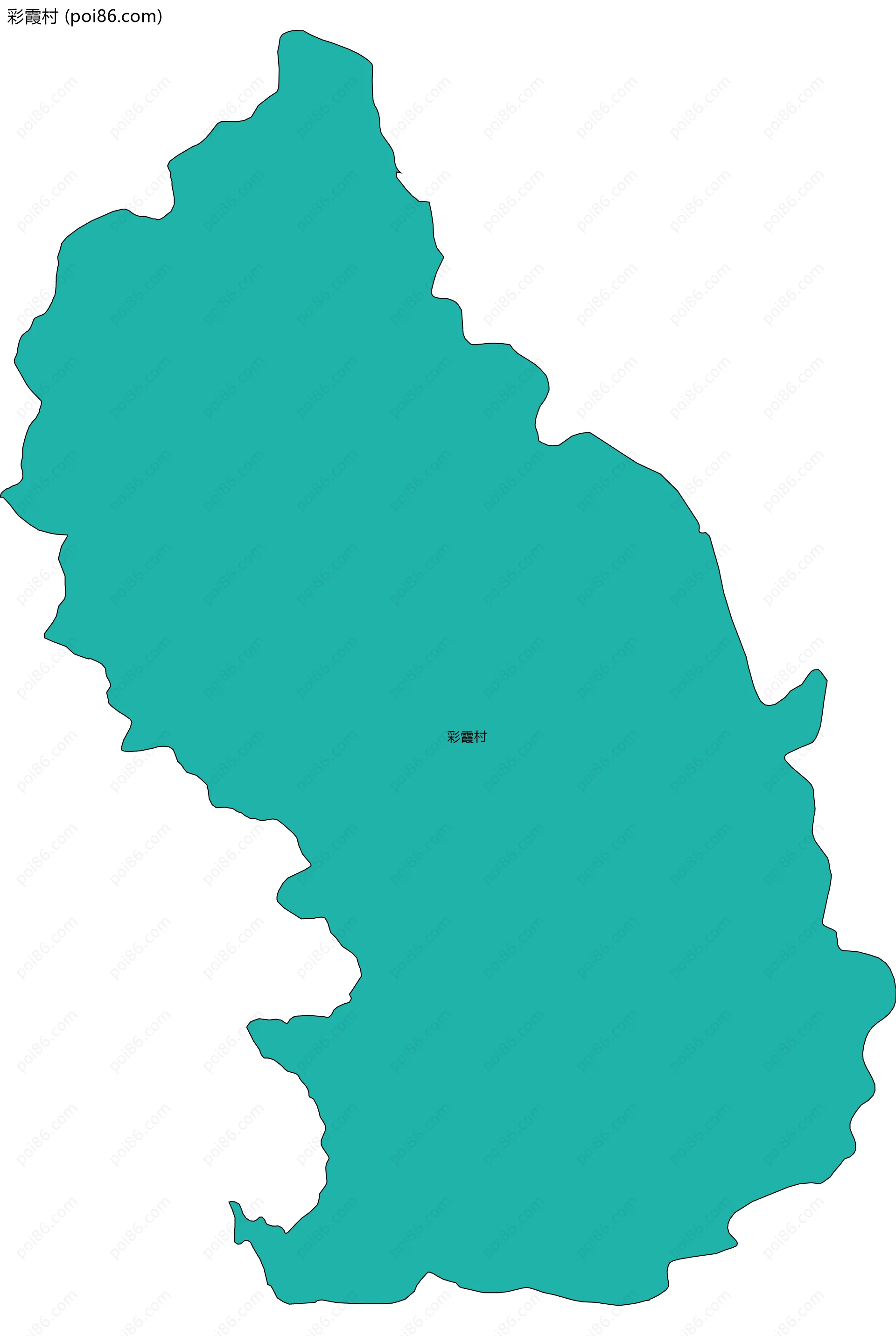 彩霞村边界地图