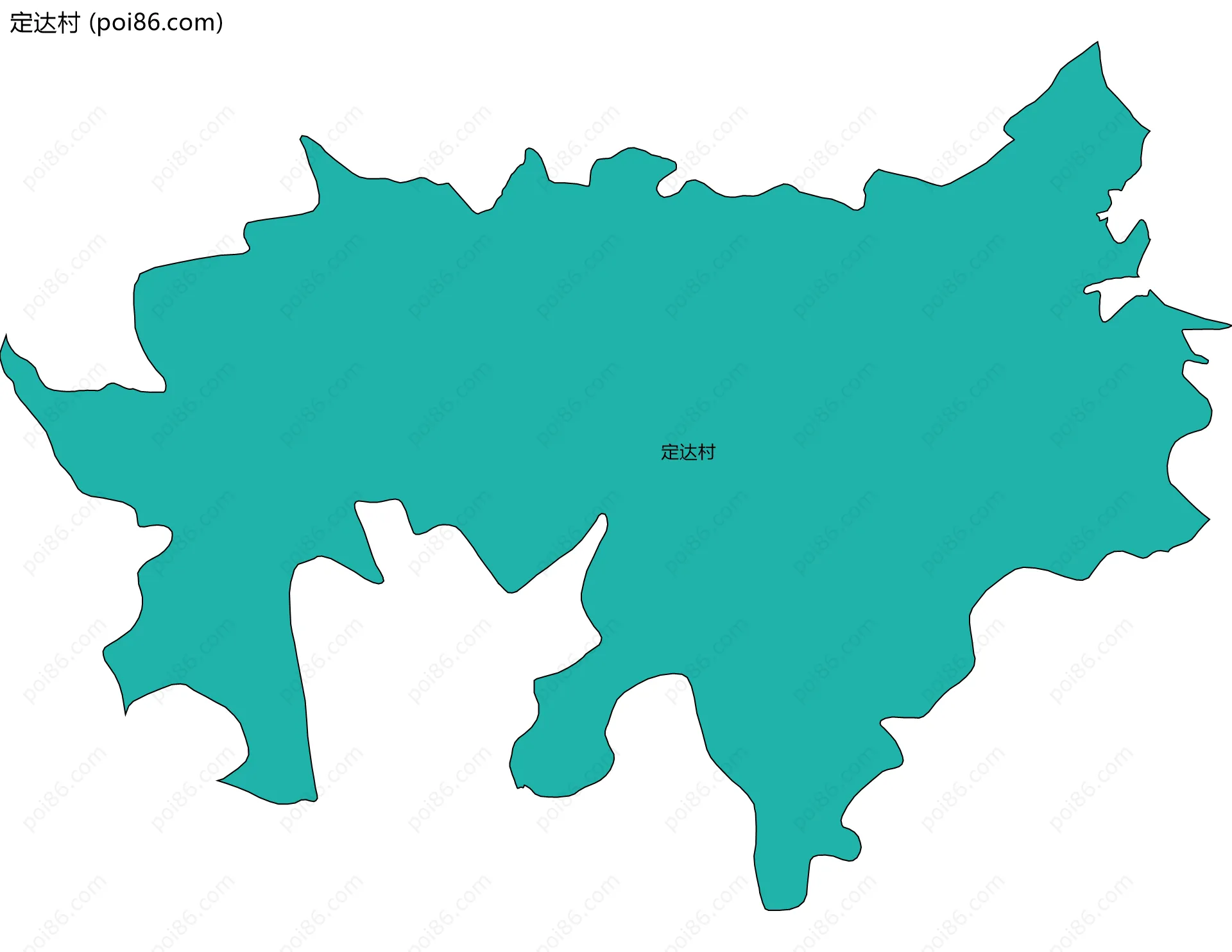 定达村边界地图