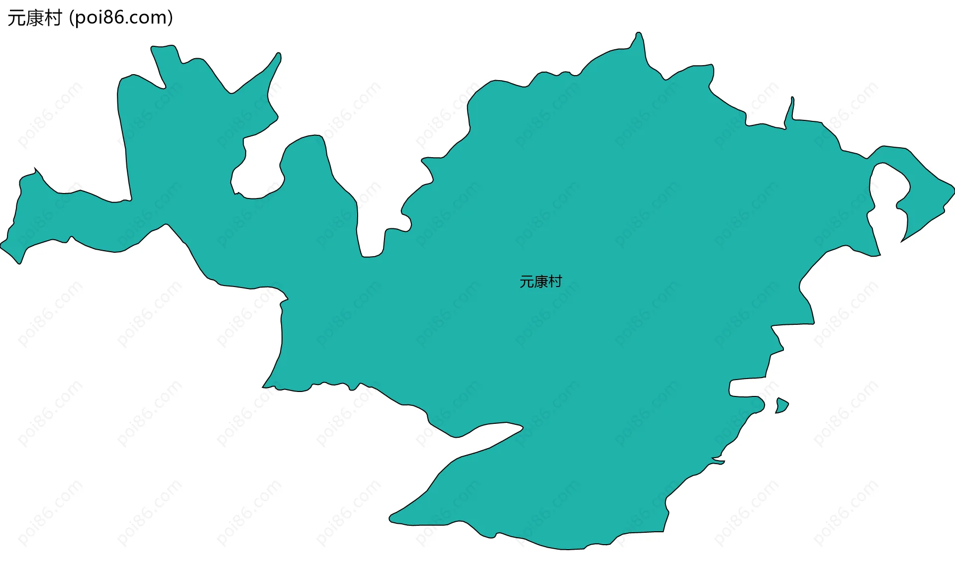 元康村边界地图