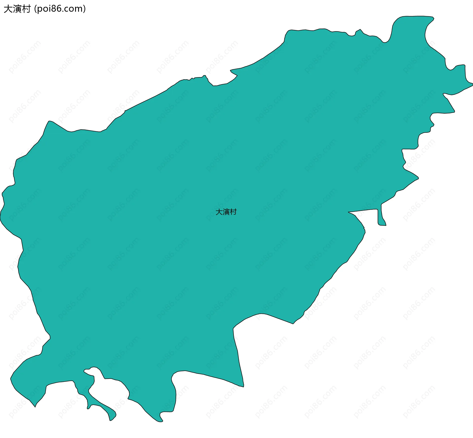 大演村边界地图