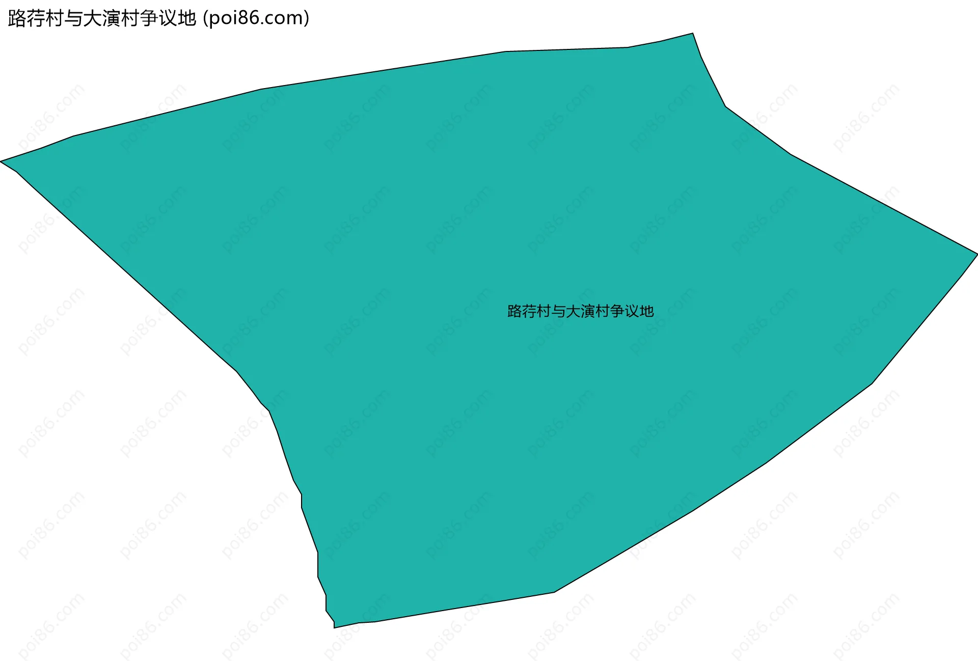 路荇村与大演村争议地边界地图