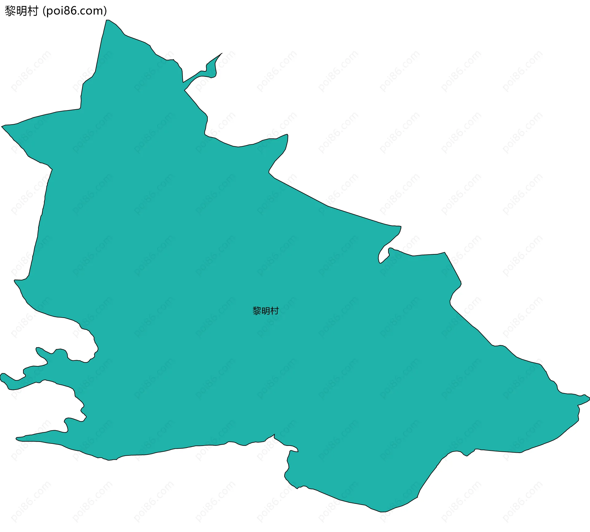 黎明村边界地图