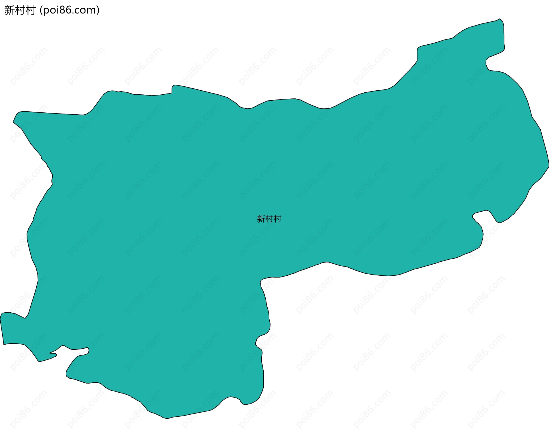 新村村边界地图